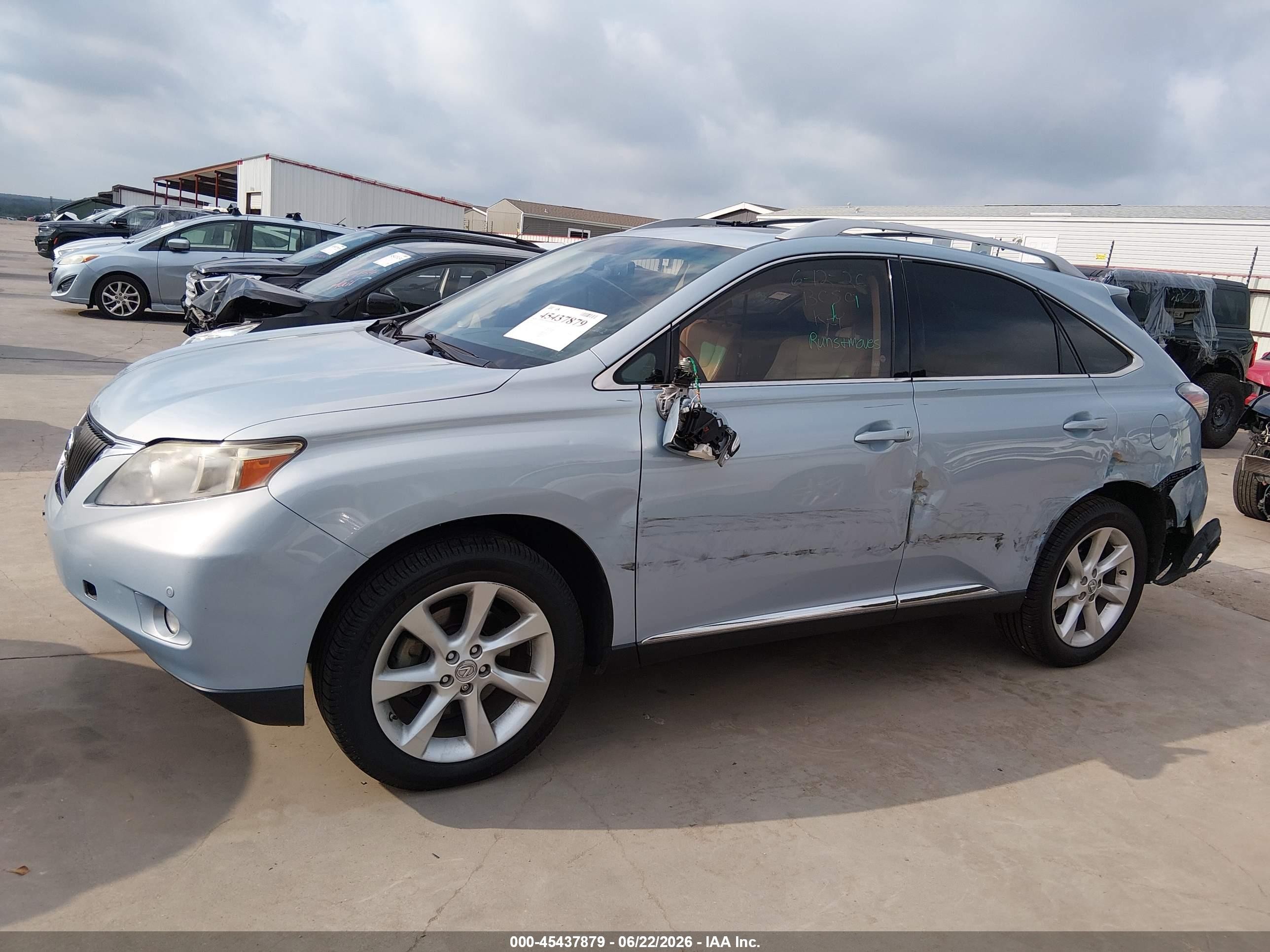 2010 Lexus Rx 350   Light Blue vin: JTJZK1BA7A2405322
