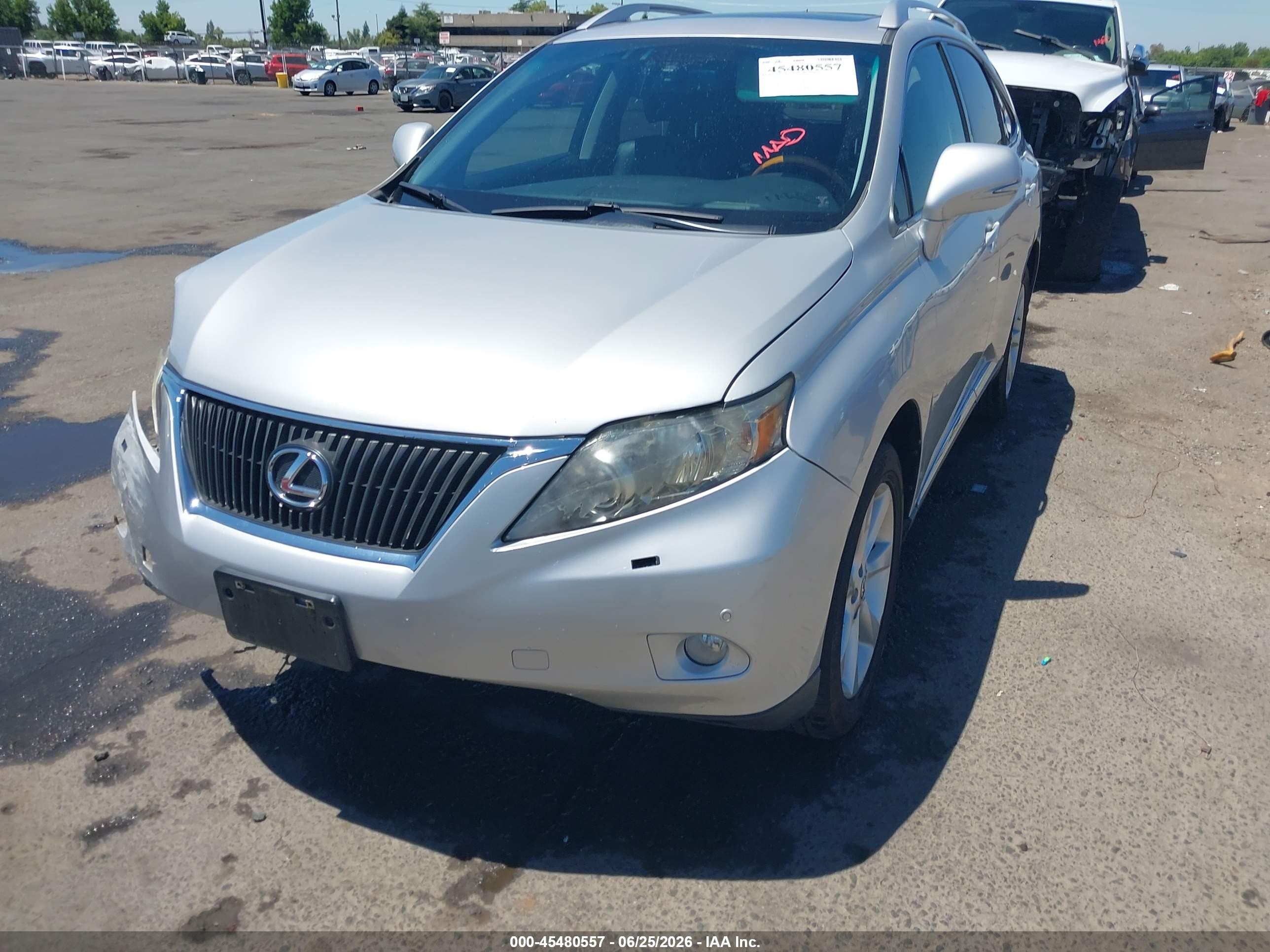 2010 Lexus Rx 350 Silver vin: JTJZK1BA7A2407457