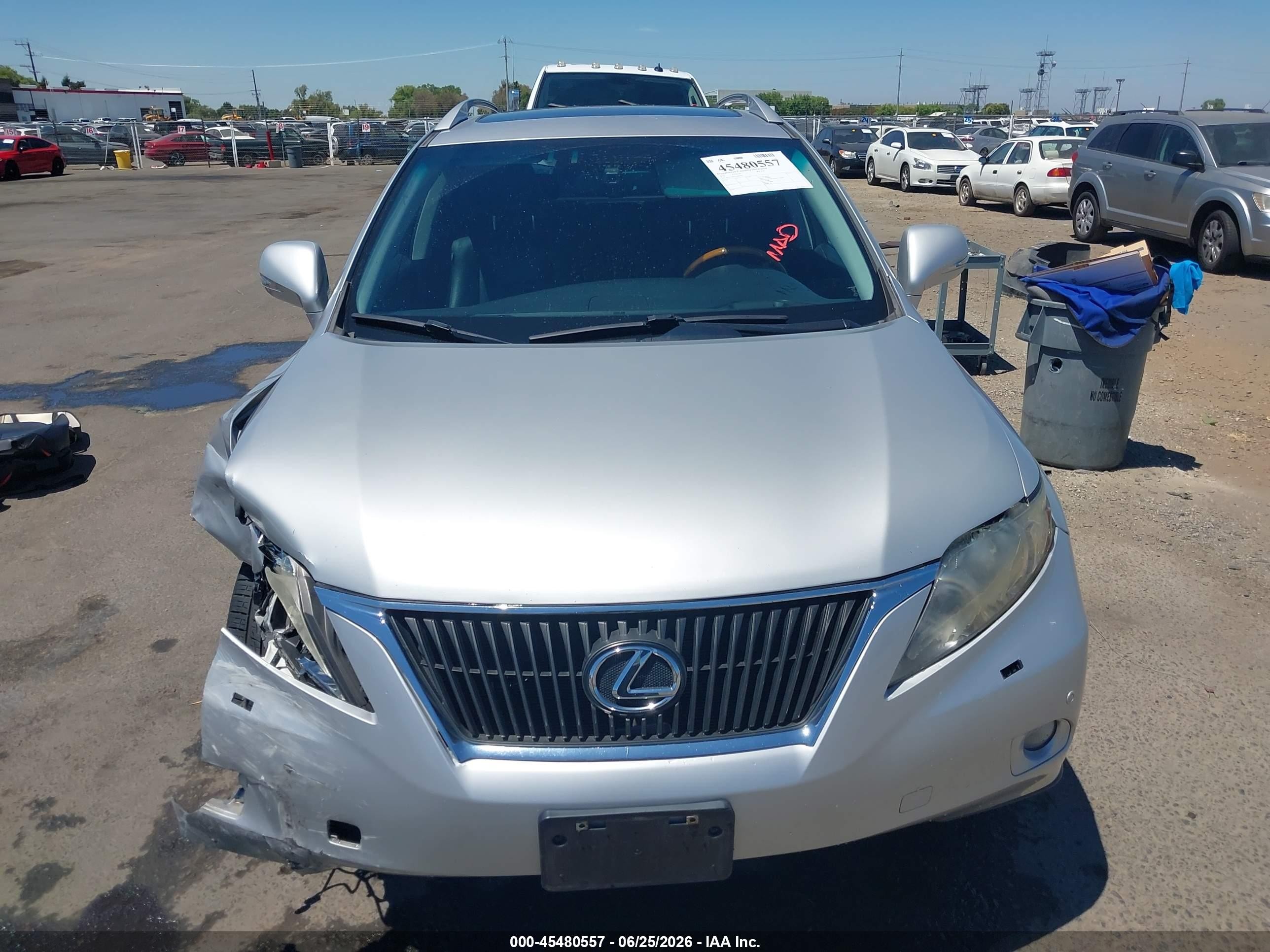 2010 Lexus Rx 350 Silver vin: JTJZK1BA7A2407457