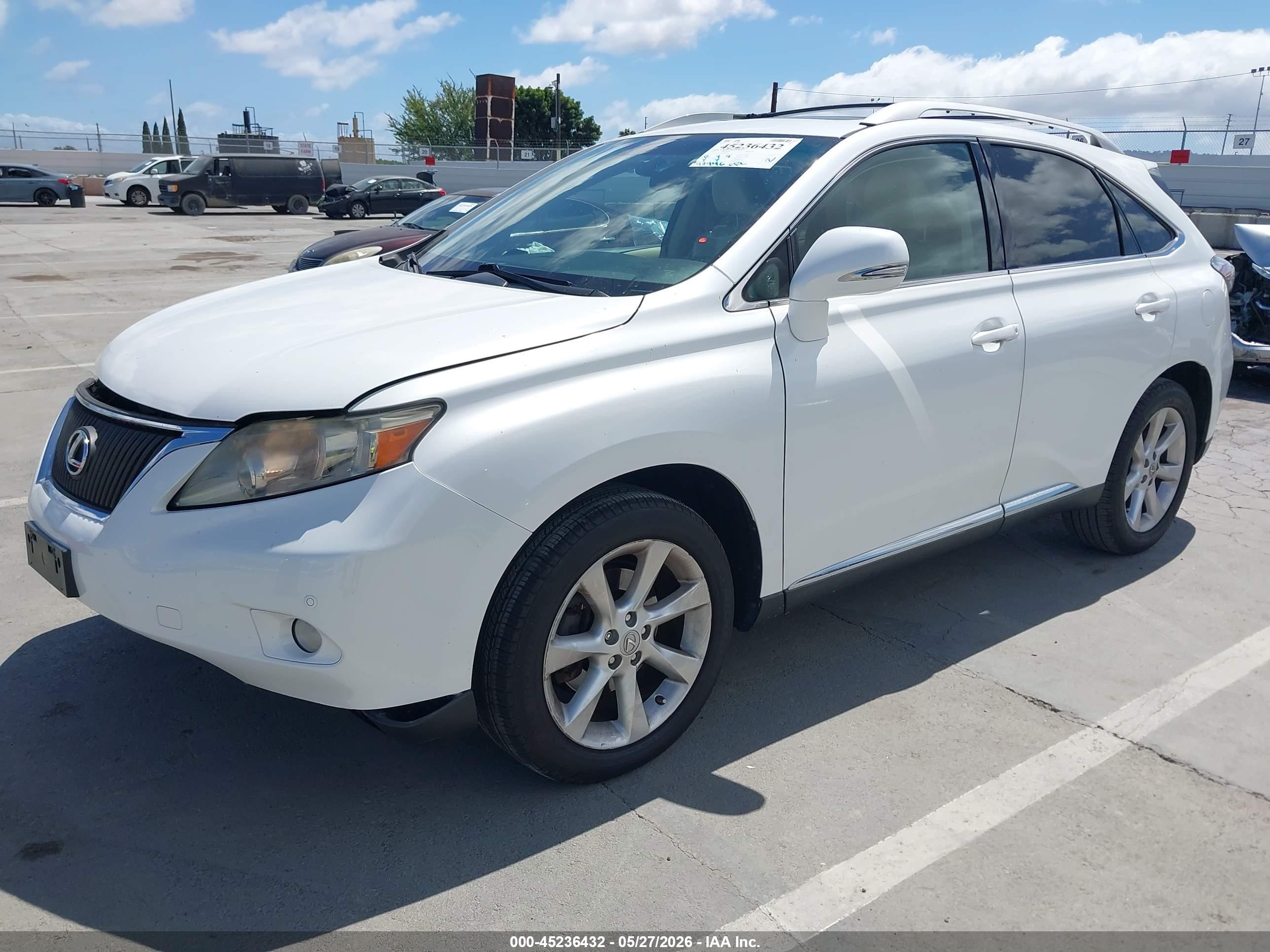 2010 Lexus Rx 350   Белый vin: JTJZK1BA8A2408374
