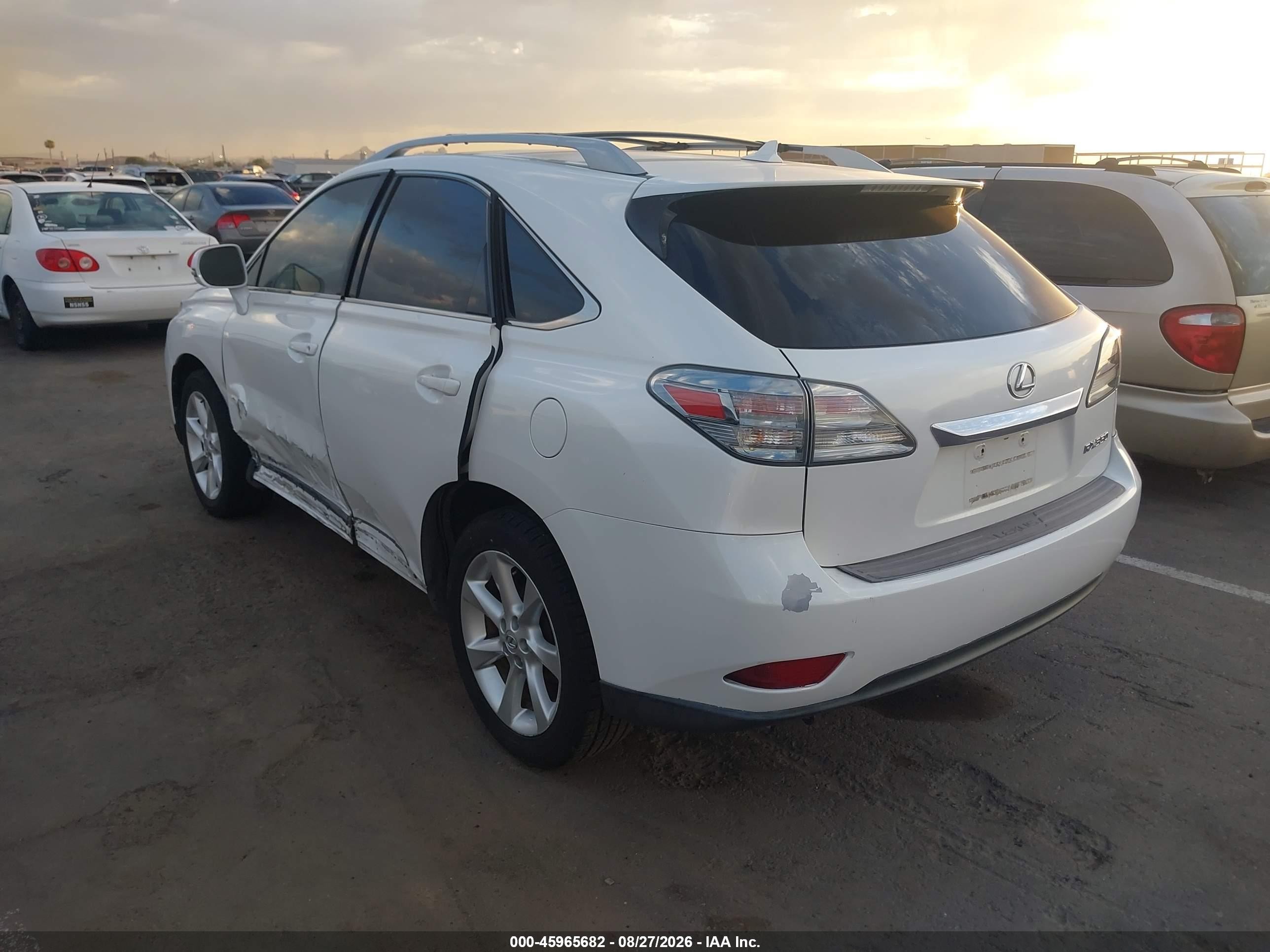 2011 Lexus Rx 350   White vin: JTJZK1BA8B2003147