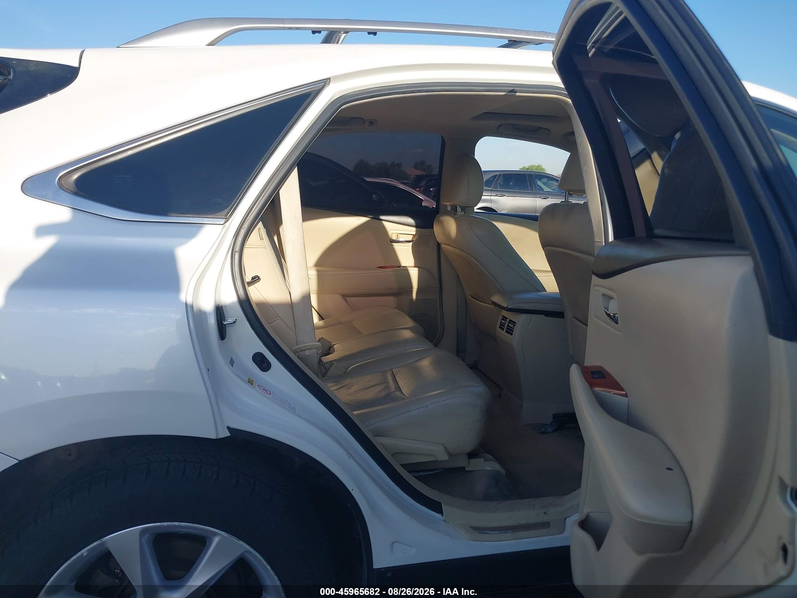 2011 Lexus Rx 350   White vin: JTJZK1BA8B2003147