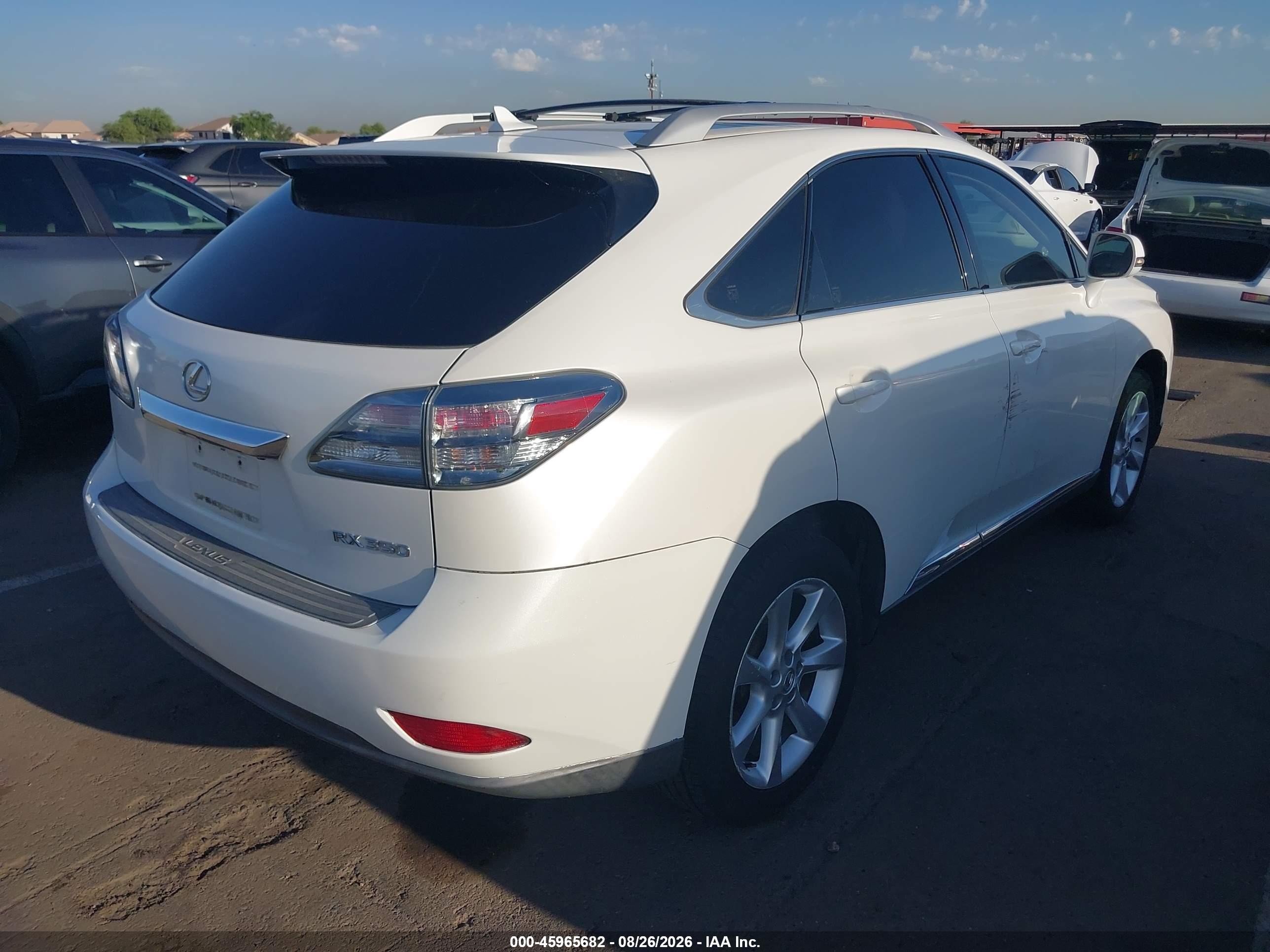 2011 Lexus Rx 350   White vin: JTJZK1BA8B2003147