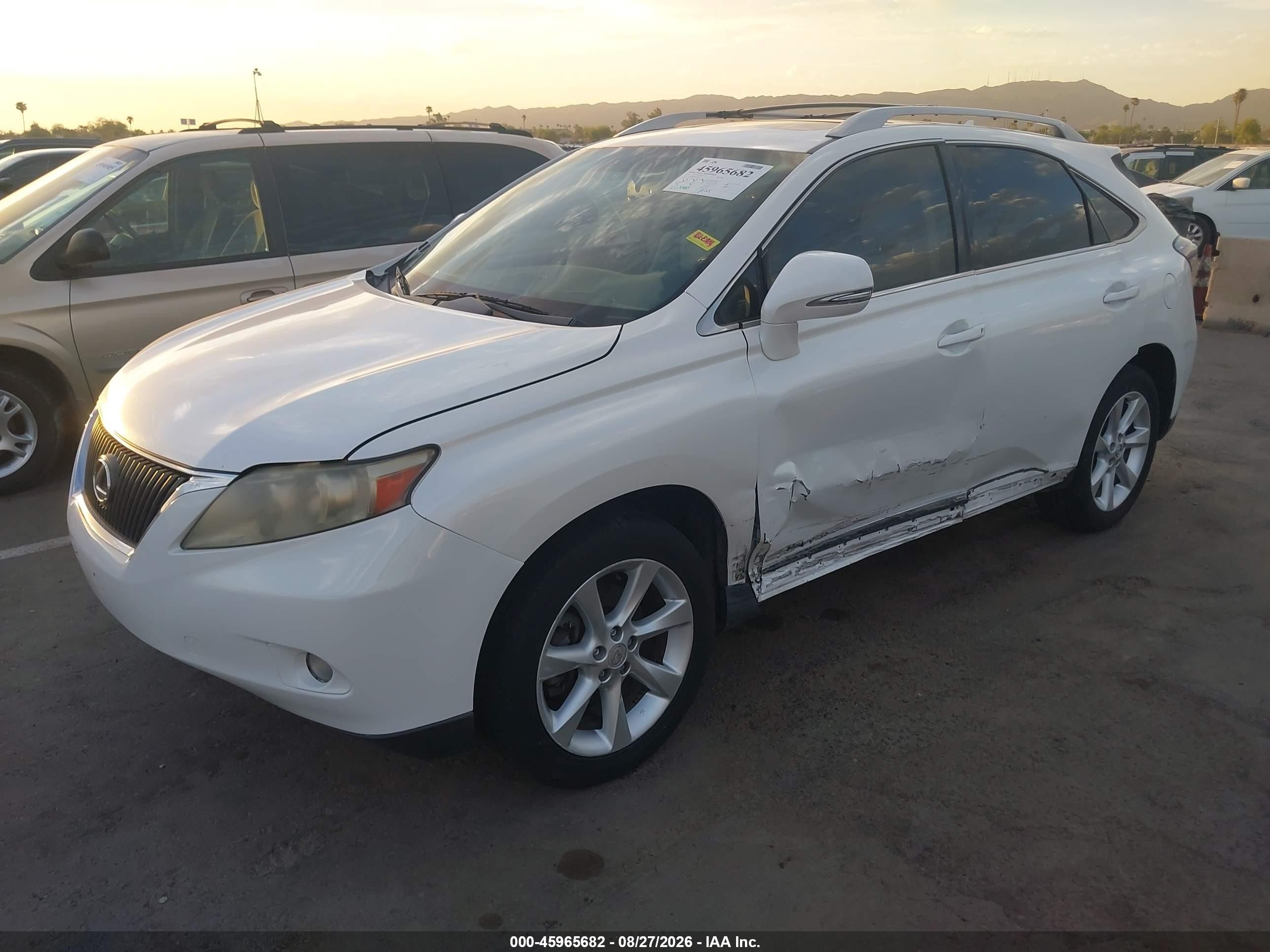 2011 Lexus Rx 350   White vin: JTJZK1BA8B2003147