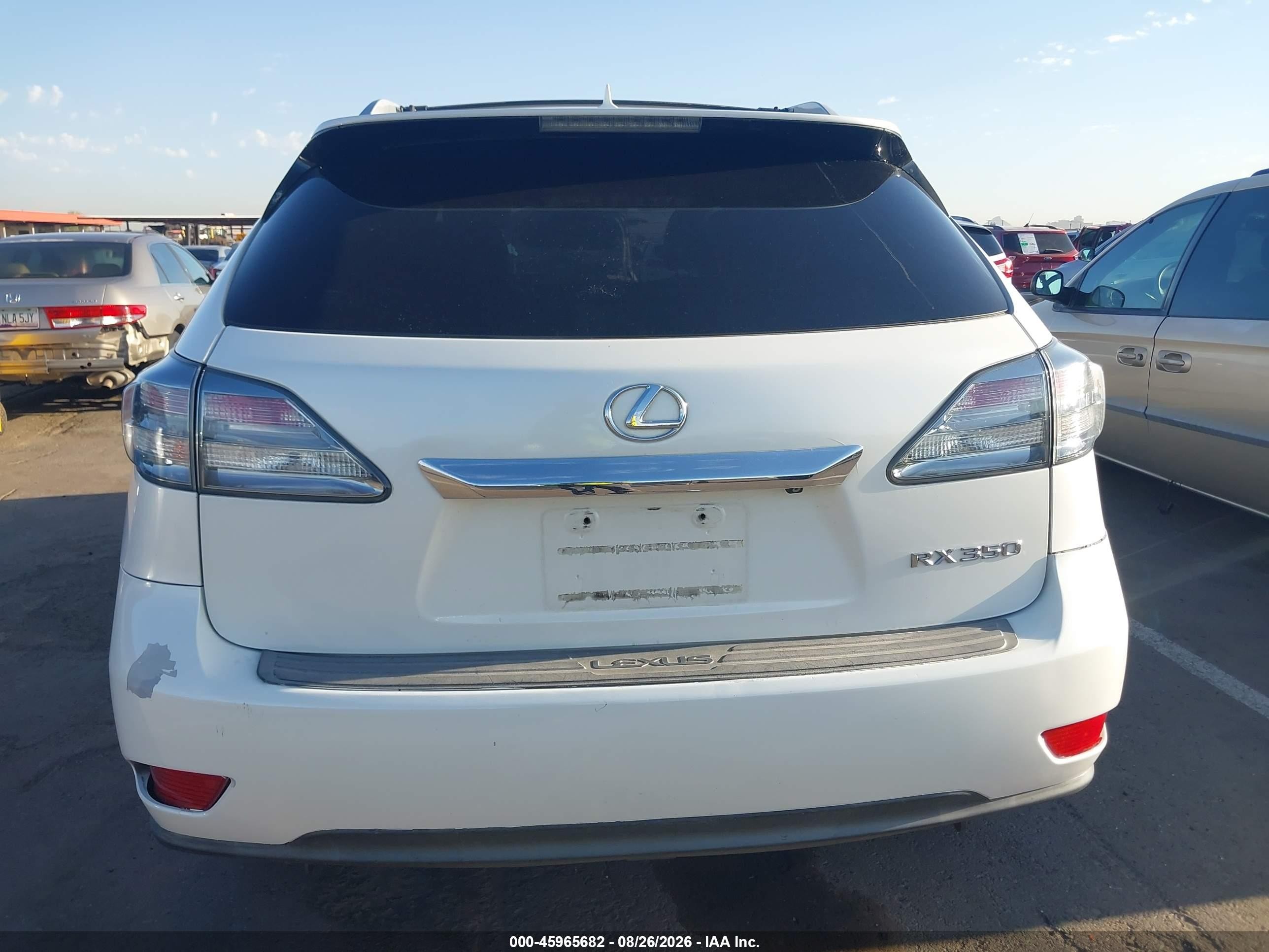 2011 Lexus Rx 350   White vin: JTJZK1BA8B2003147