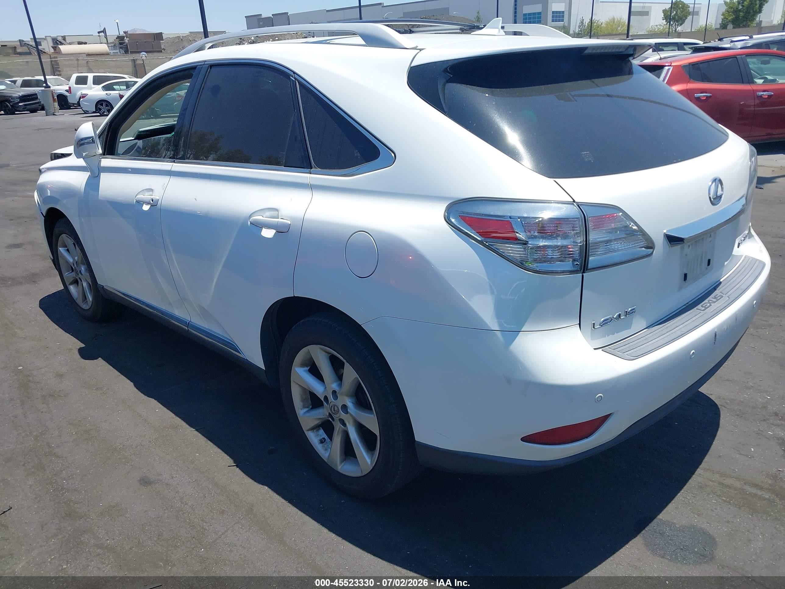 2010 Lexus Rx 350   White vin: JTJZK1BA9A2409095