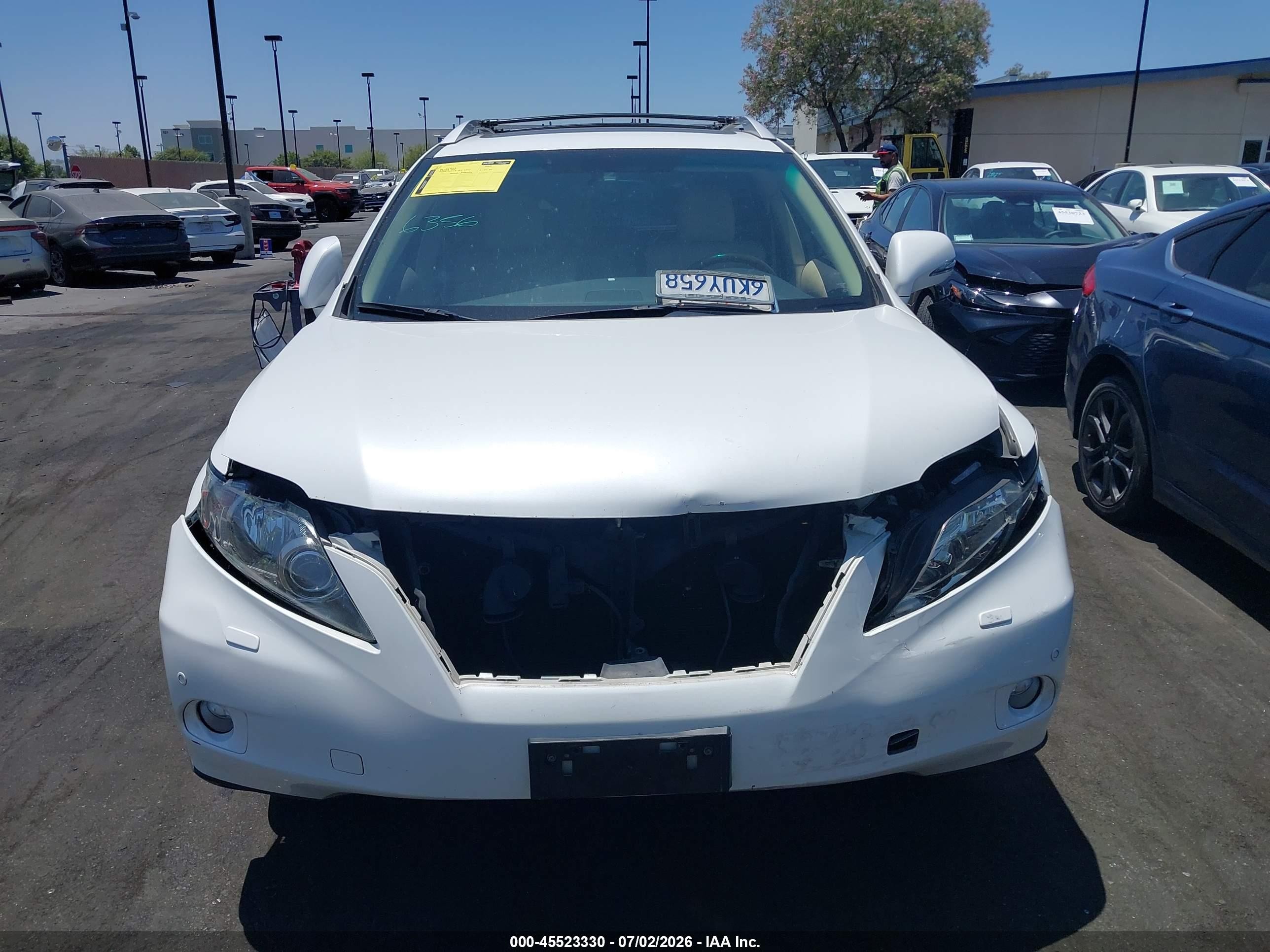 2010 Lexus Rx 350   White vin: JTJZK1BA9A2409095