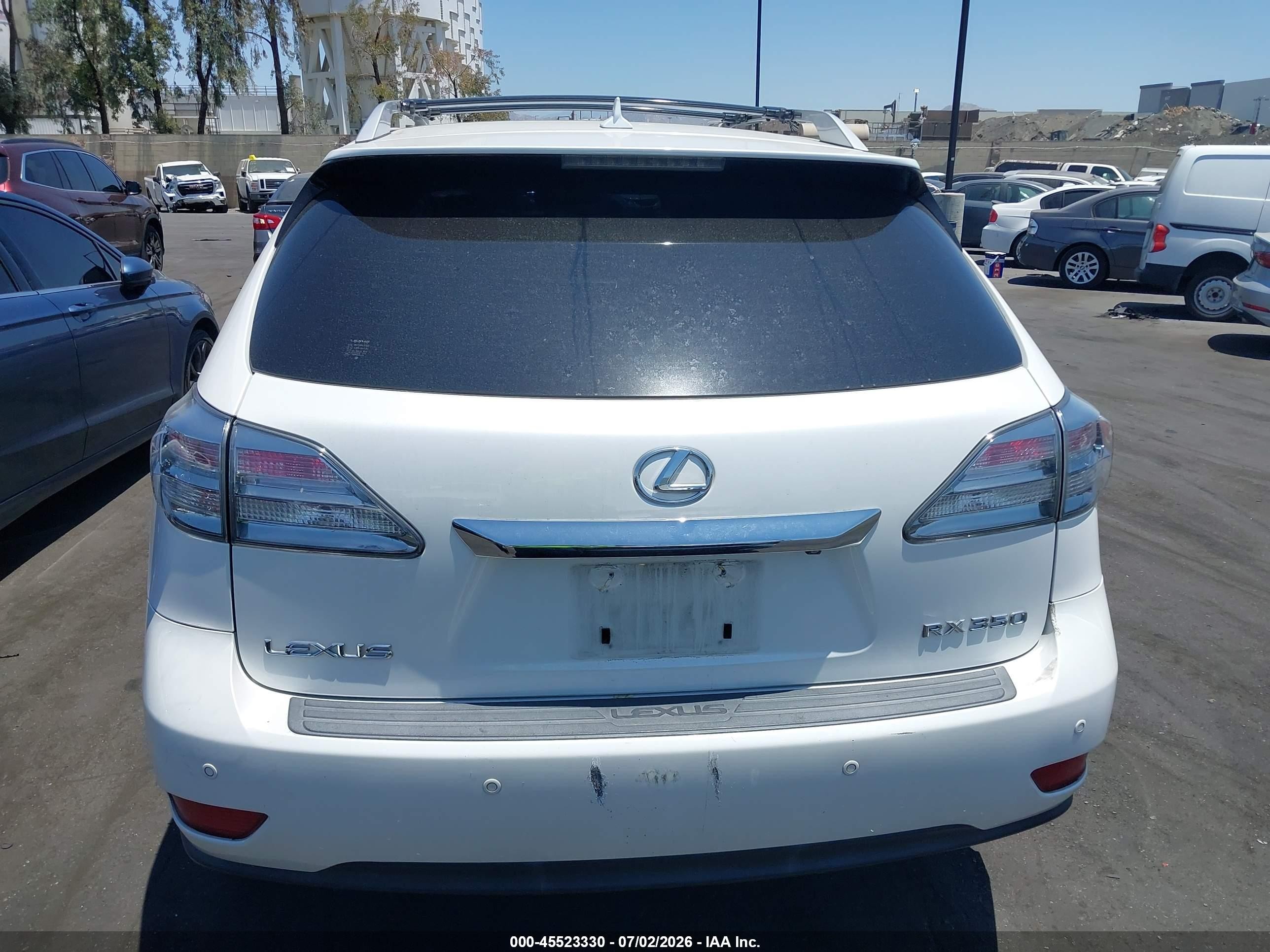 2010 Lexus Rx 350   White vin: JTJZK1BA9A2409095