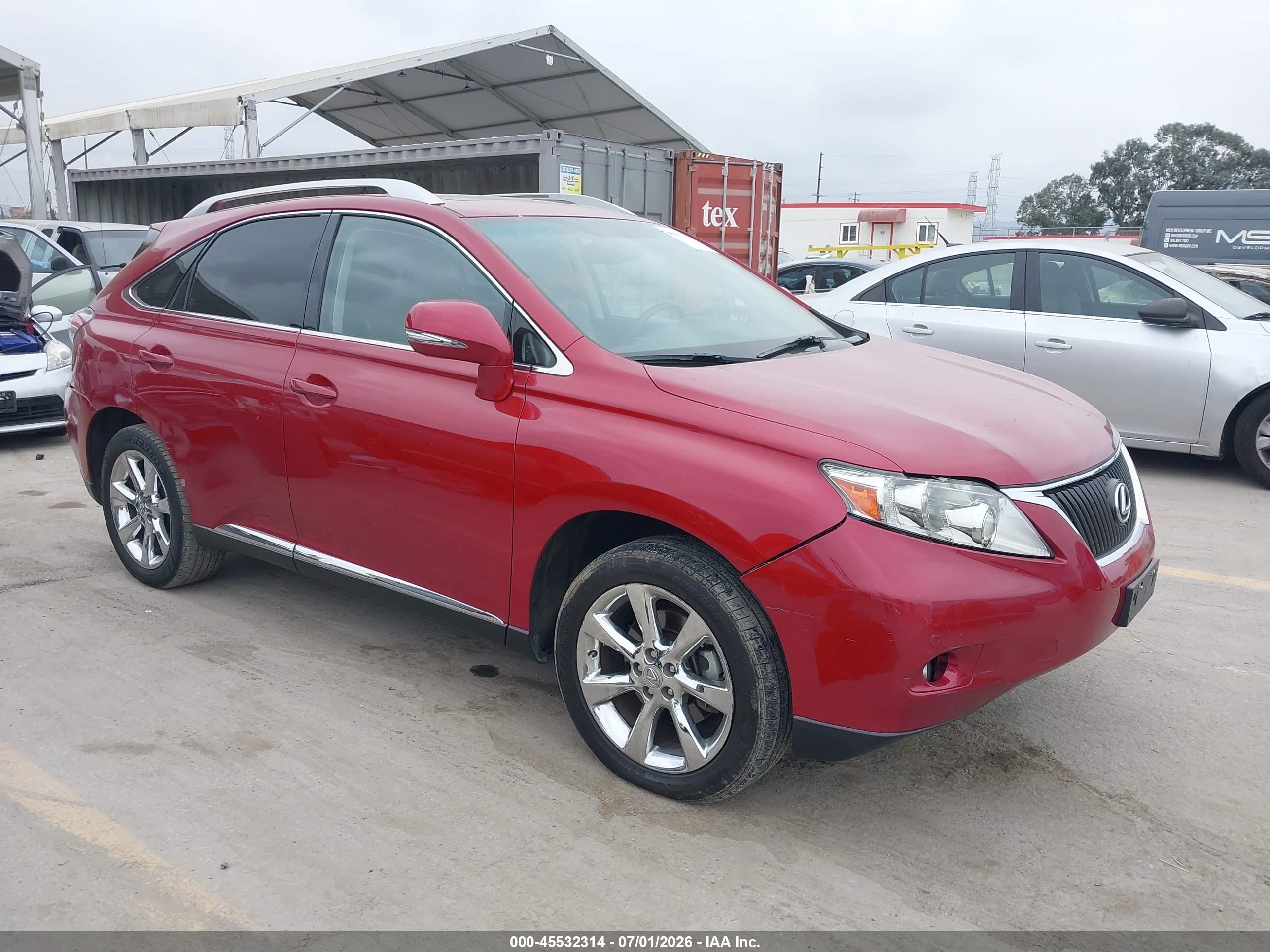 2010 Lexus Rx 350 Red vin: JTJZK1BA9A2409470