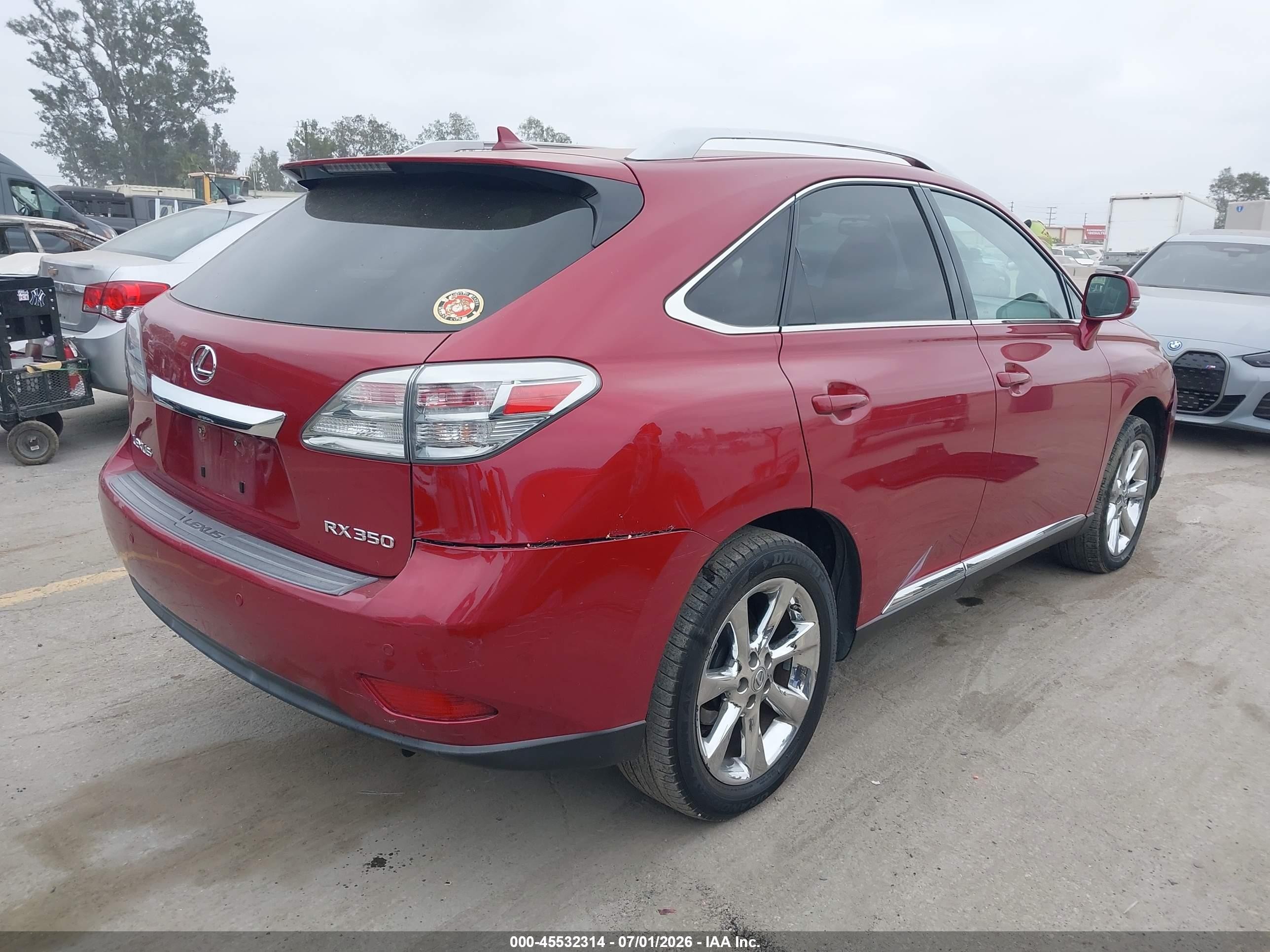 2010 Lexus Rx 350 Red vin: JTJZK1BA9A2409470