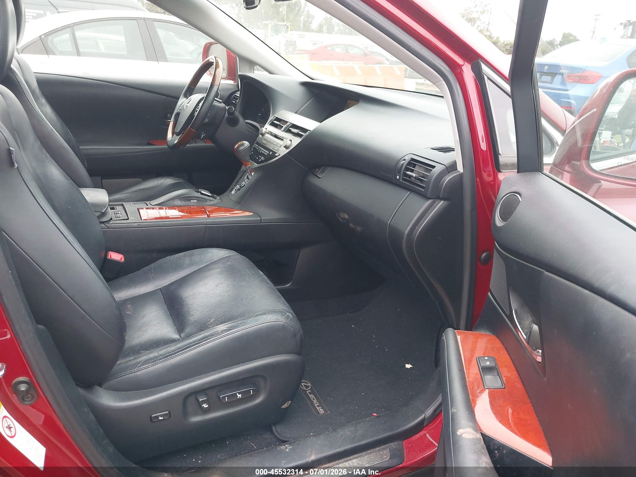 2010 Lexus Rx 350 Red vin: JTJZK1BA9A2409470