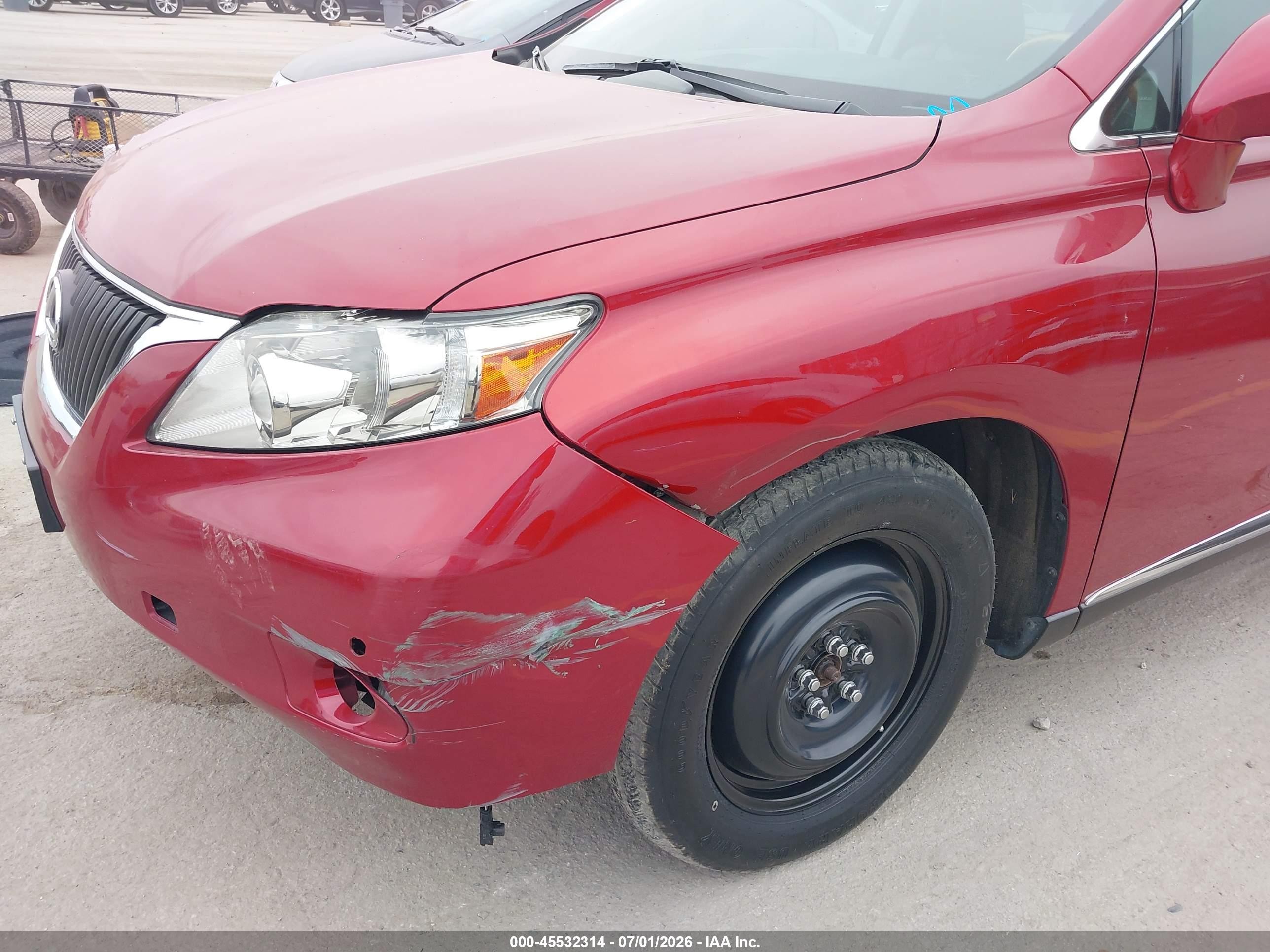 2010 Lexus Rx 350 Red vin: JTJZK1BA9A2409470