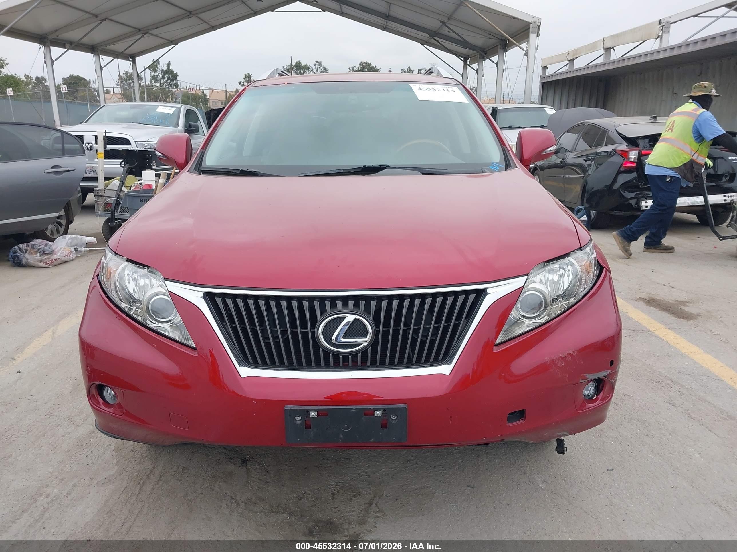 2010 Lexus Rx 350 Red vin: JTJZK1BA9A2409470