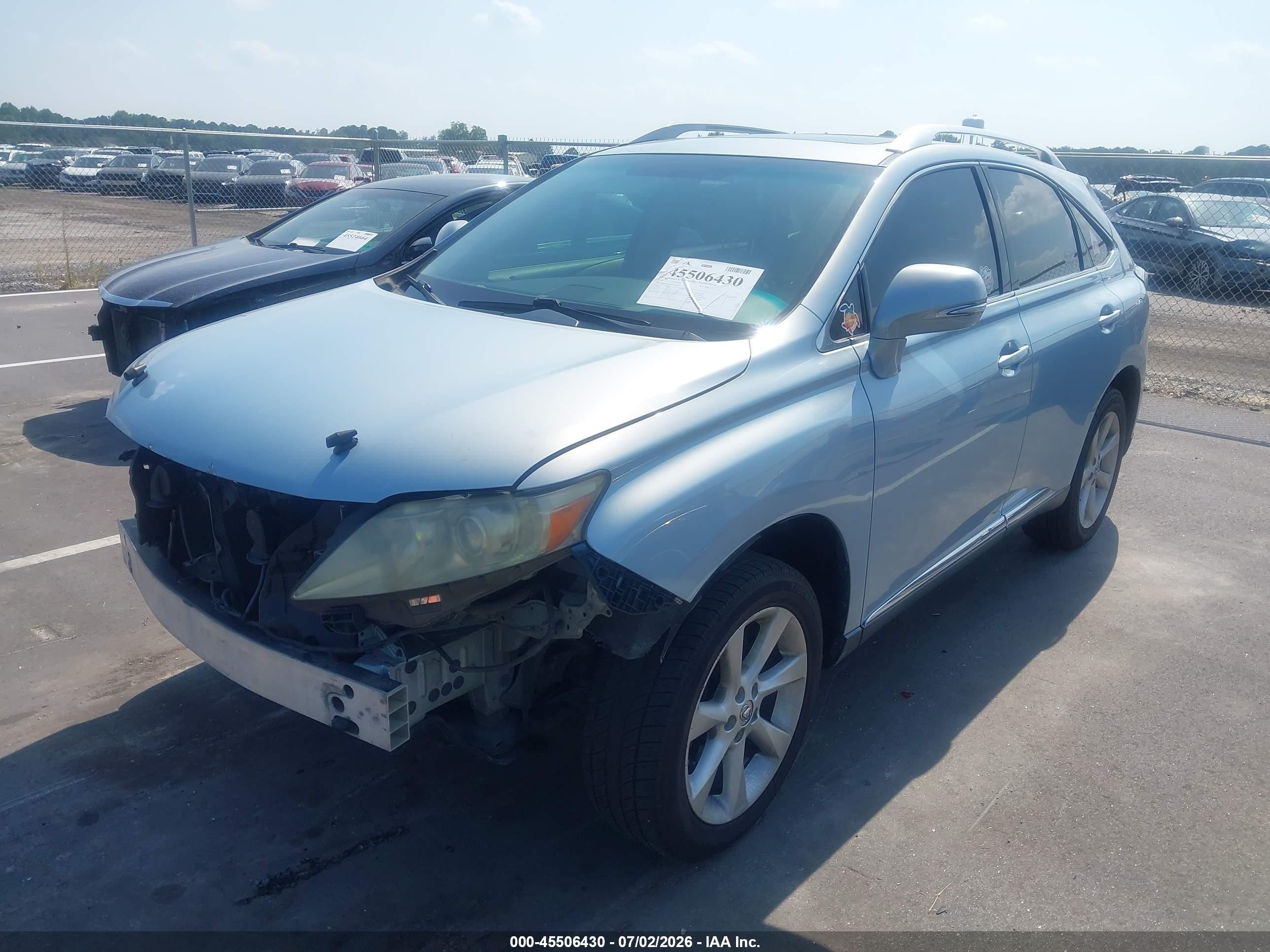 2010 Lexus Rx 350   Blue vin: JTJZK1BAXA2401734