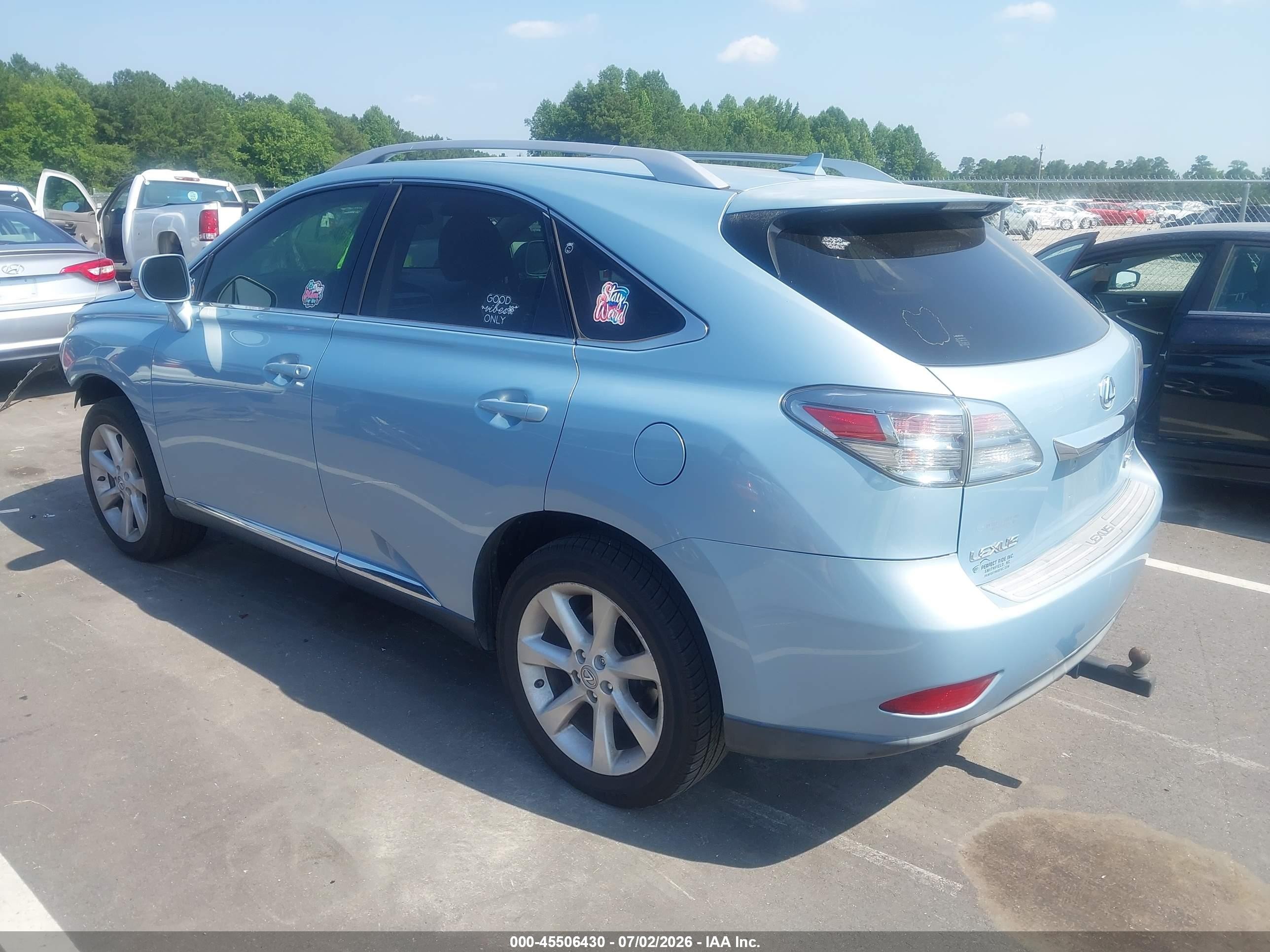 2010 Lexus Rx 350   Blue vin: JTJZK1BAXA2401734
