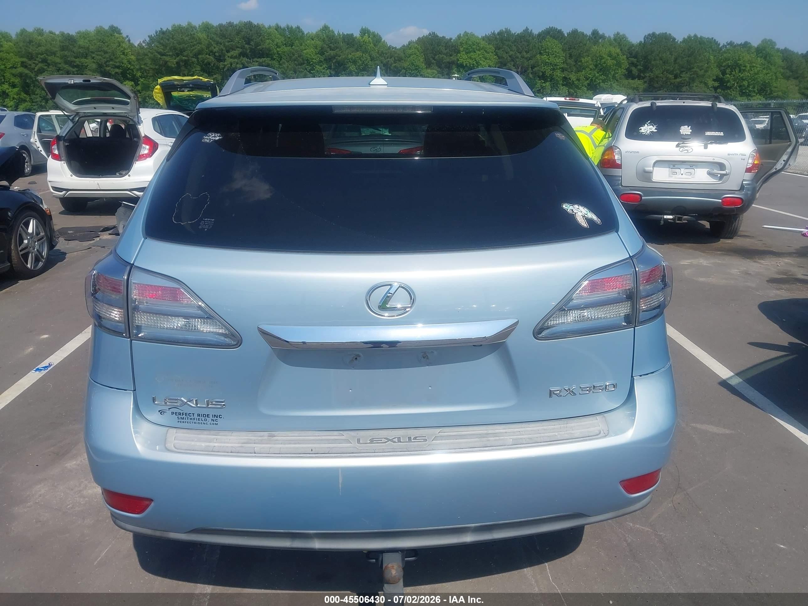 2010 Lexus Rx 350   Blue vin: JTJZK1BAXA2401734