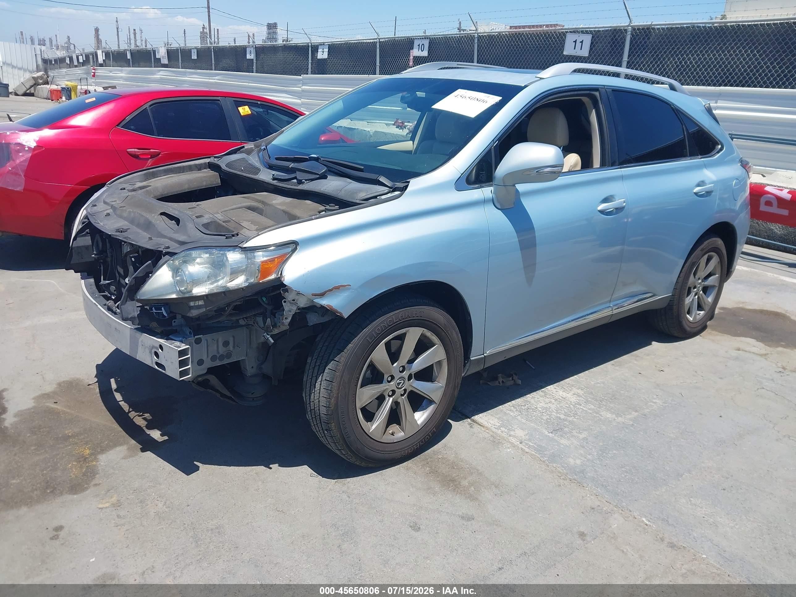 2010 Lexus Rx 350   Light Blue vin: JTJZK1BAXA2406402