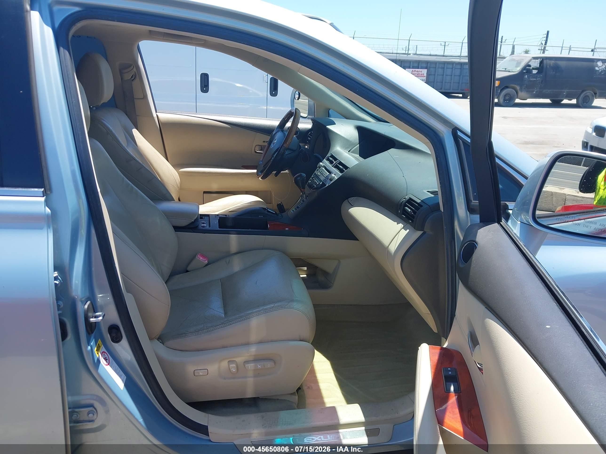 2010 Lexus Rx 350   Light Blue vin: JTJZK1BAXA2406402