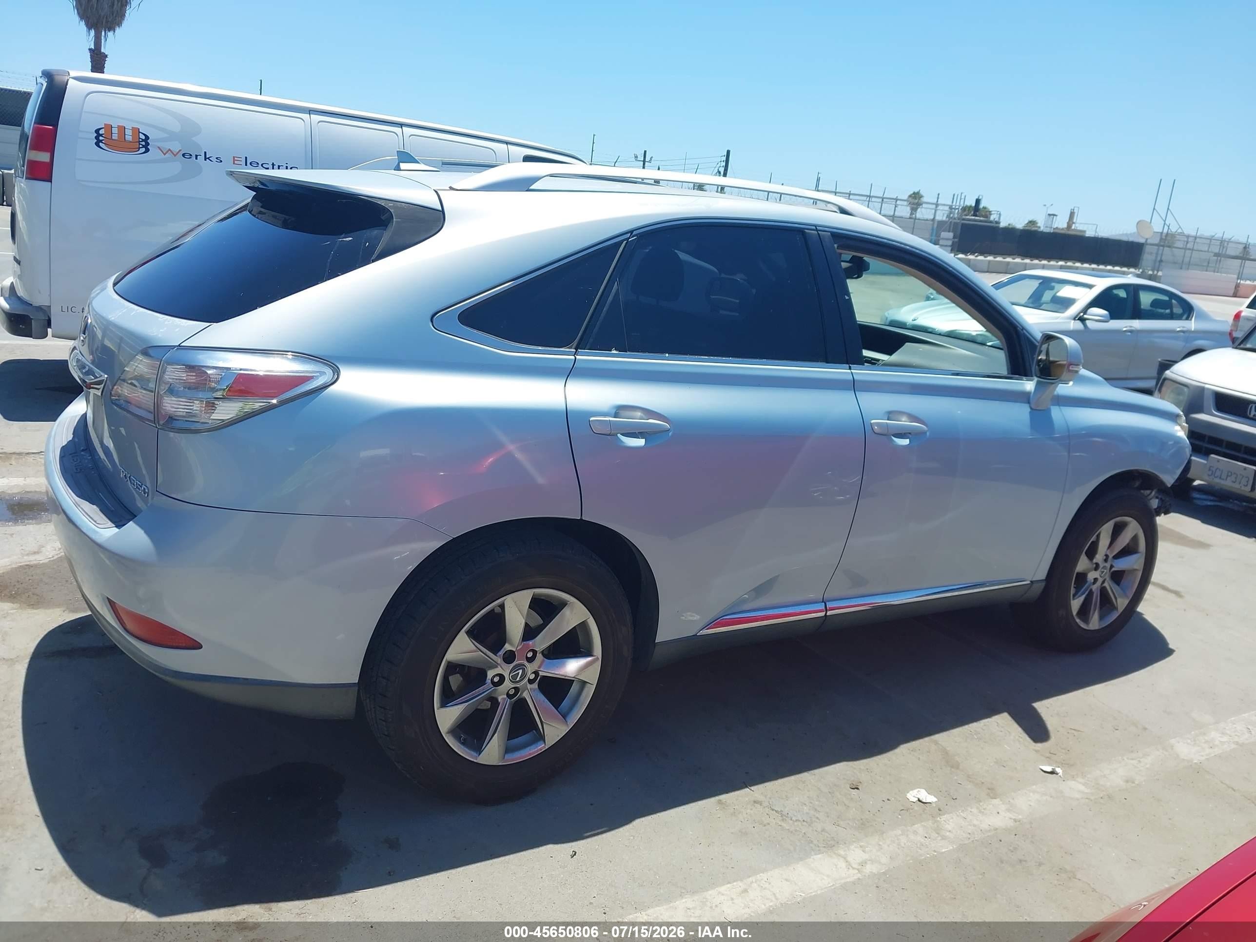 2010 Lexus Rx 350   Light Blue vin: JTJZK1BAXA2406402