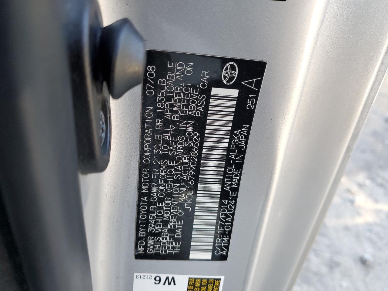 2009 Toyota Scion Tc Silver vin: JTKDE167990286529