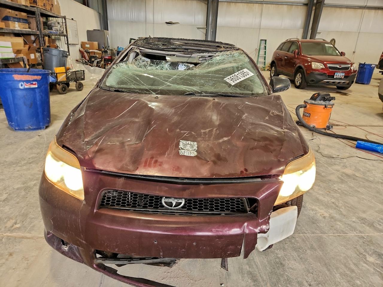 2007 Toyota Scion Tc Maroon vin: JTKDE177070146221