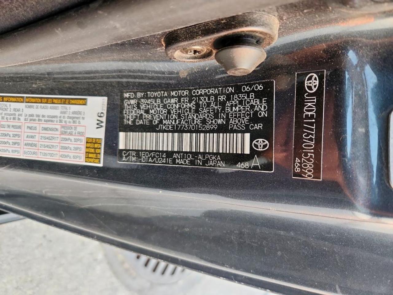 2007 Toyota Scion Tc Gray vin: JTKDE177370152899