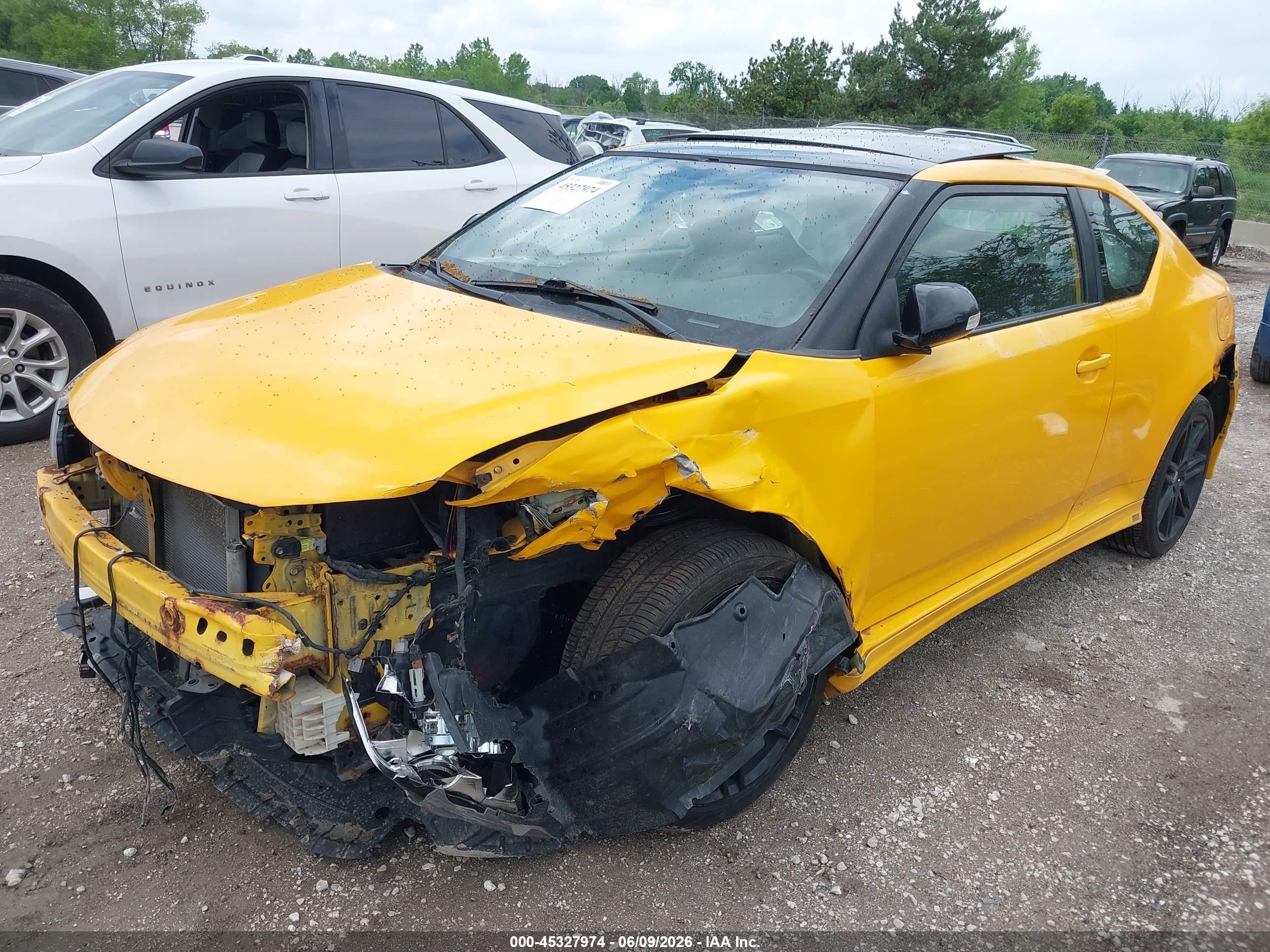2012 Toyota Scion Tc   Yellow vin: JTKJF5C71C3026451