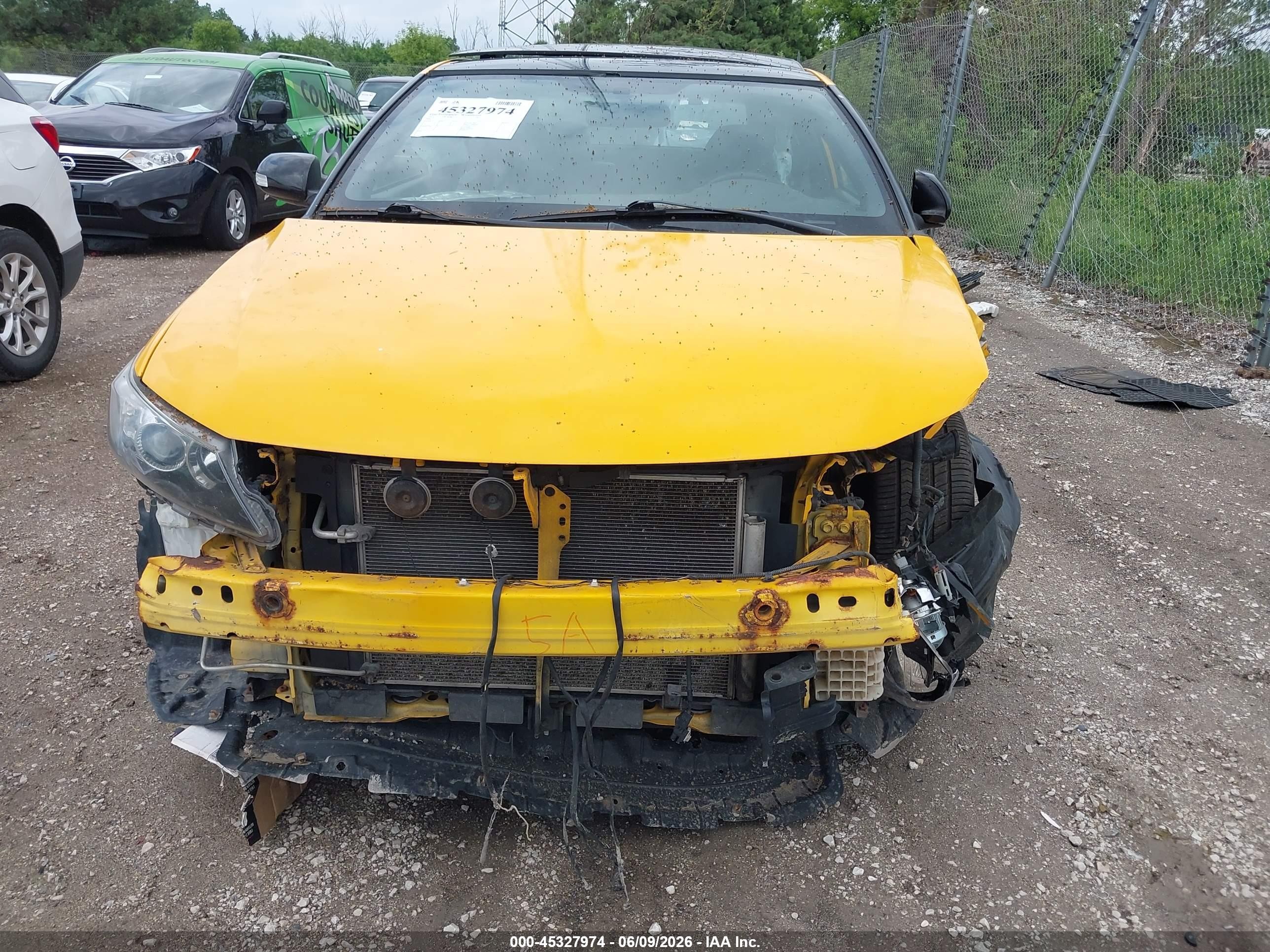 2012 Toyota Scion Tc   Yellow vin: JTKJF5C71C3026451