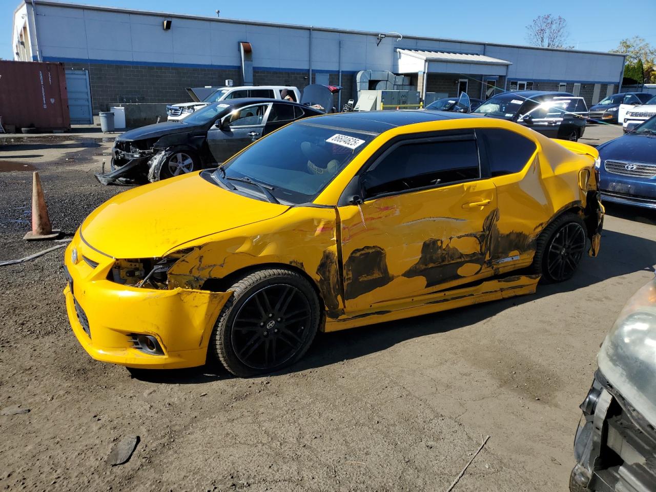 2012 Toyota Scion Tc Yellow vin: JTKJF5C73C3029299