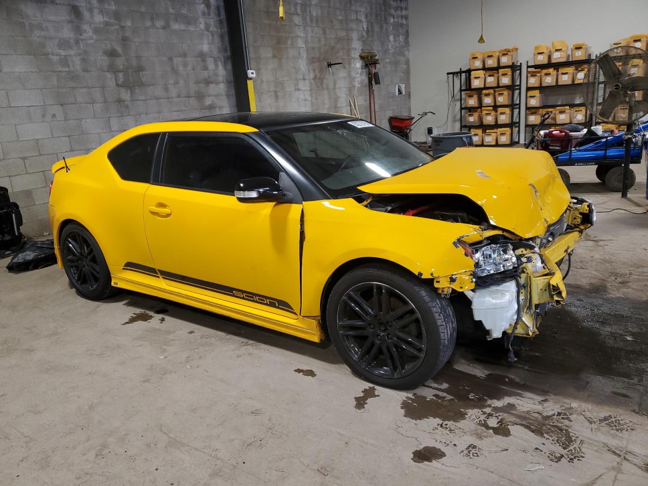 2012 Toyota Scion Tc Yellow vin: JTKJF5C74C3029392