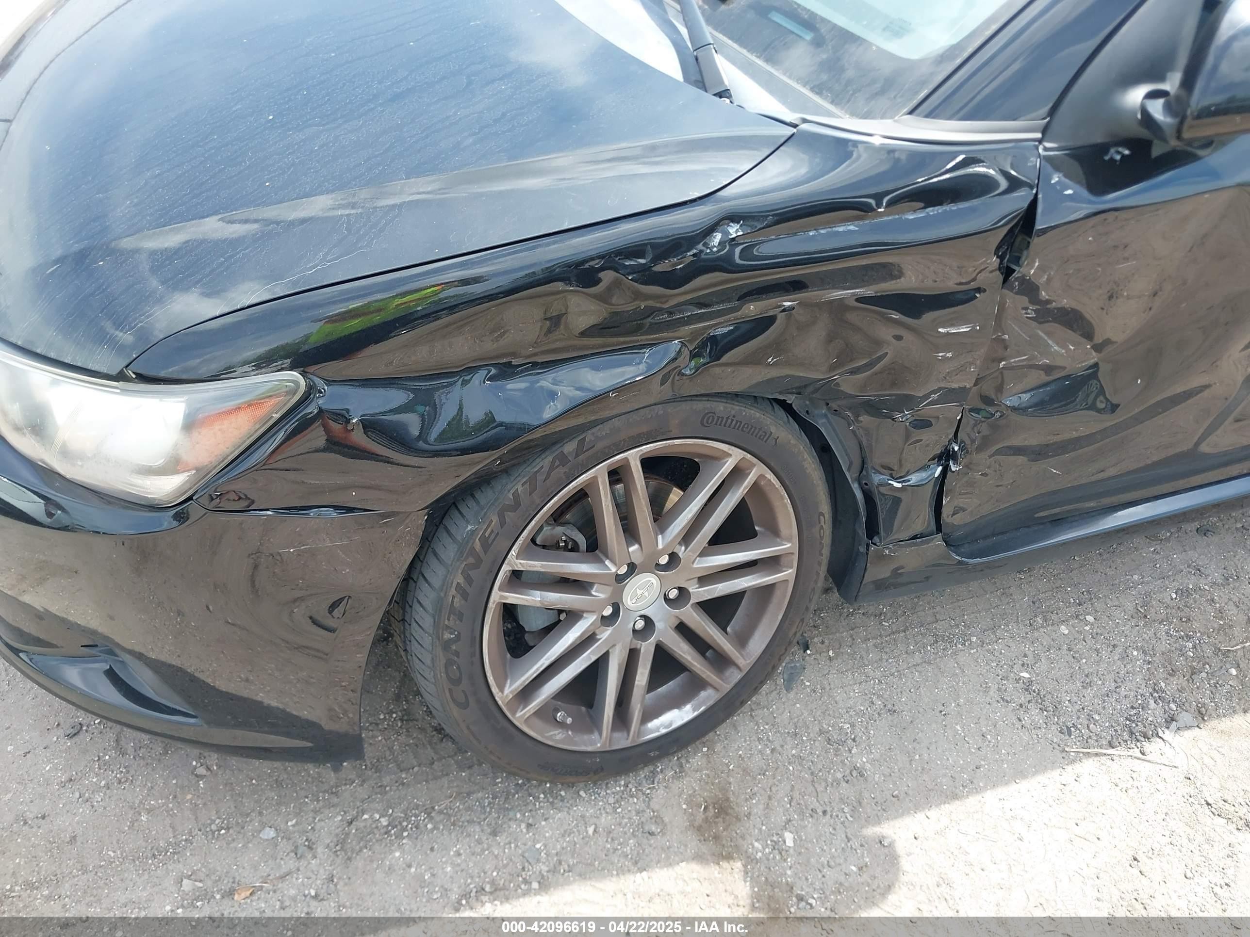 2012 Scion Tc   Black vin: JTKJF5C74C3038089
