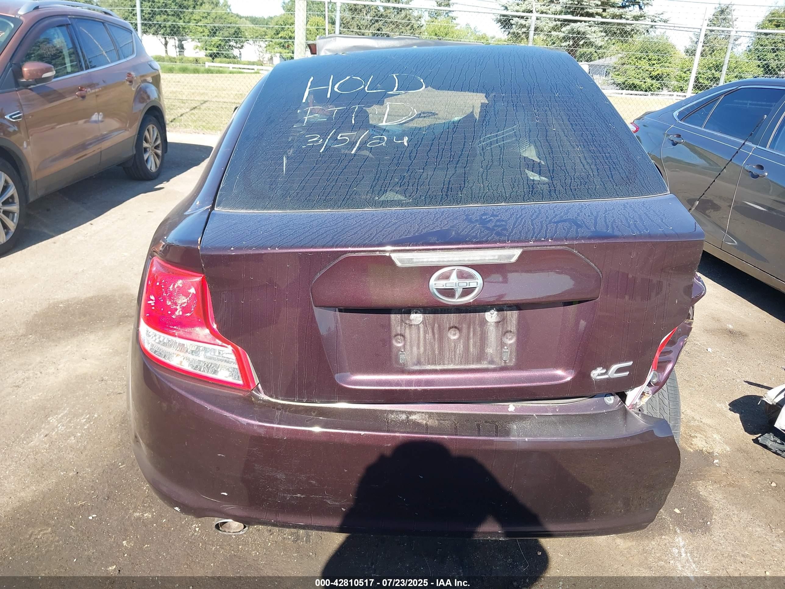 2012 Scion Tc   Фиолетовый vin: JTKJF5C75C3043382