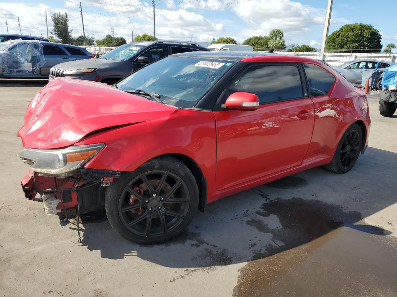 2014 Toyota Scion Tc Red vin: JTKJF5C77E3080551