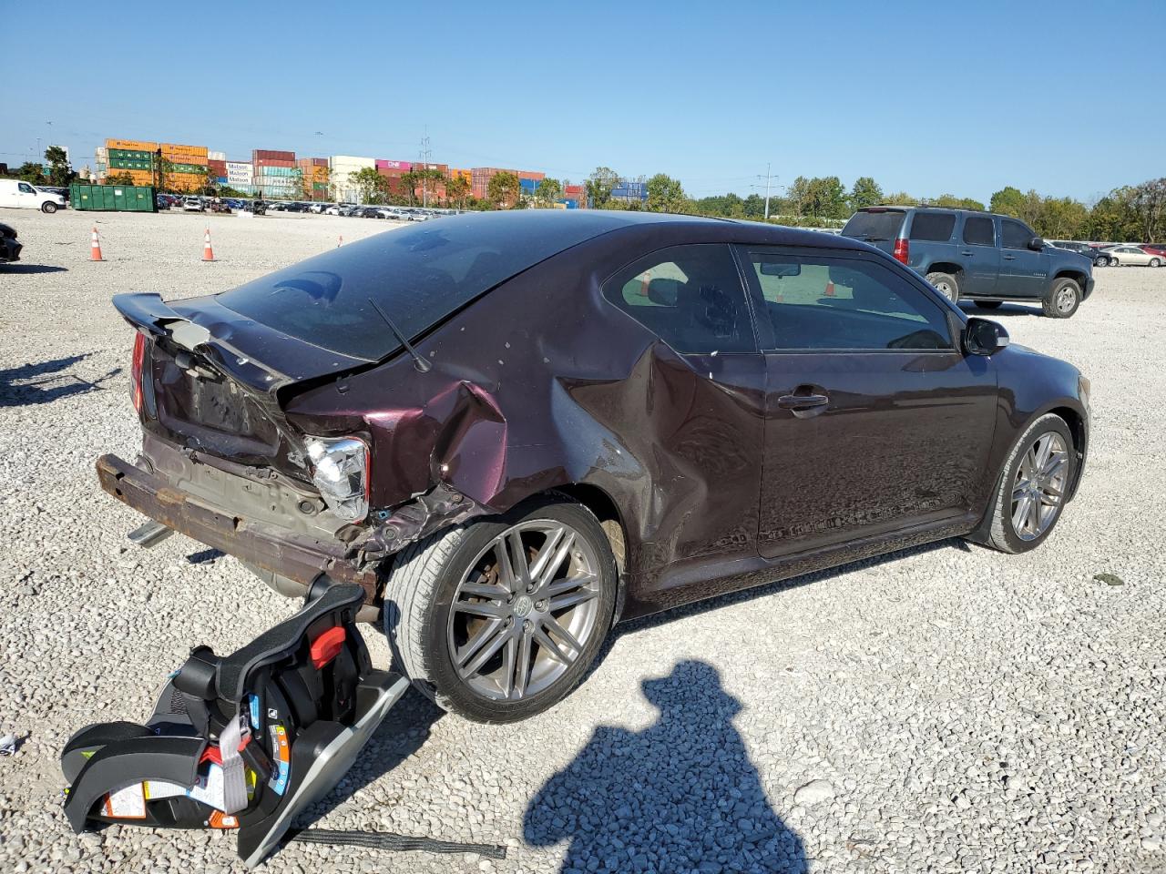 2011 Toyota Scion Tc Burgundy vin: JTKJF5C78B3015266