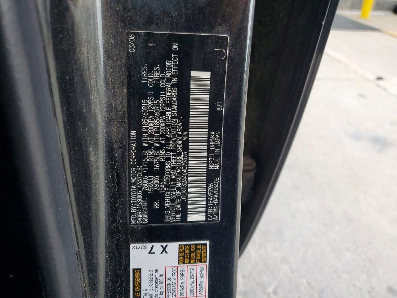 2006 Toyota Scion Xb Black vin: JTLKT324464079373