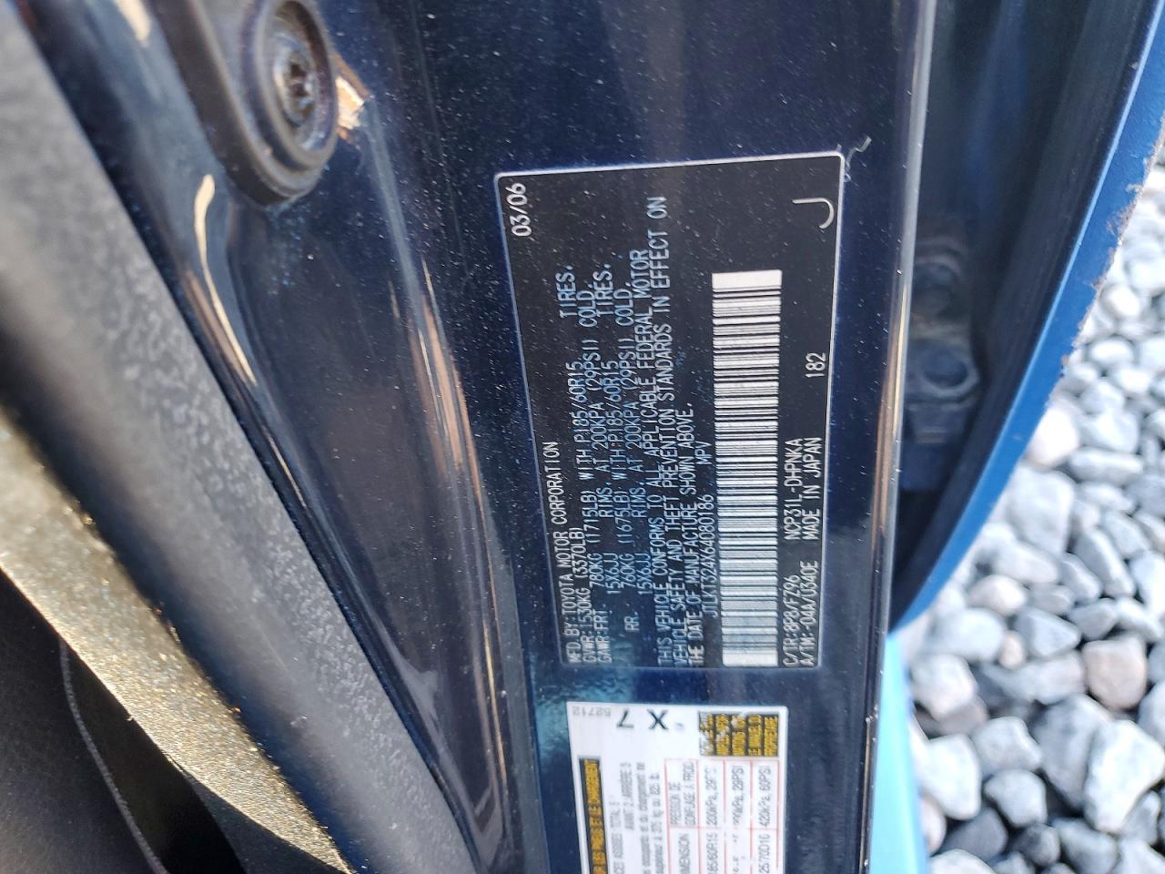 2006 Toyota Scion Xb Blue vin: JTLKT324X64080186