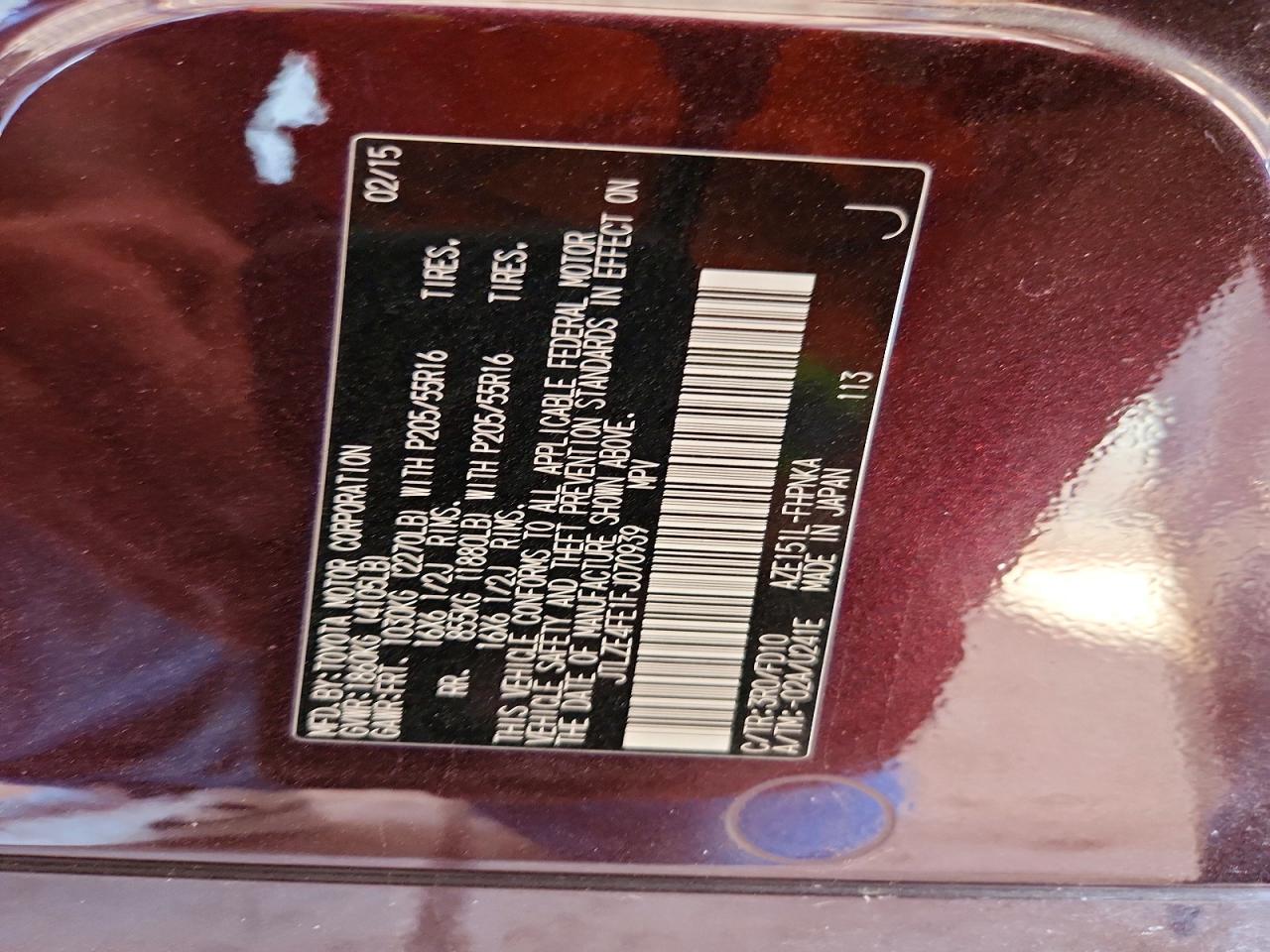2015 Toyota Scion Xb Maroon vin: JTLZE4FE1FJ070939