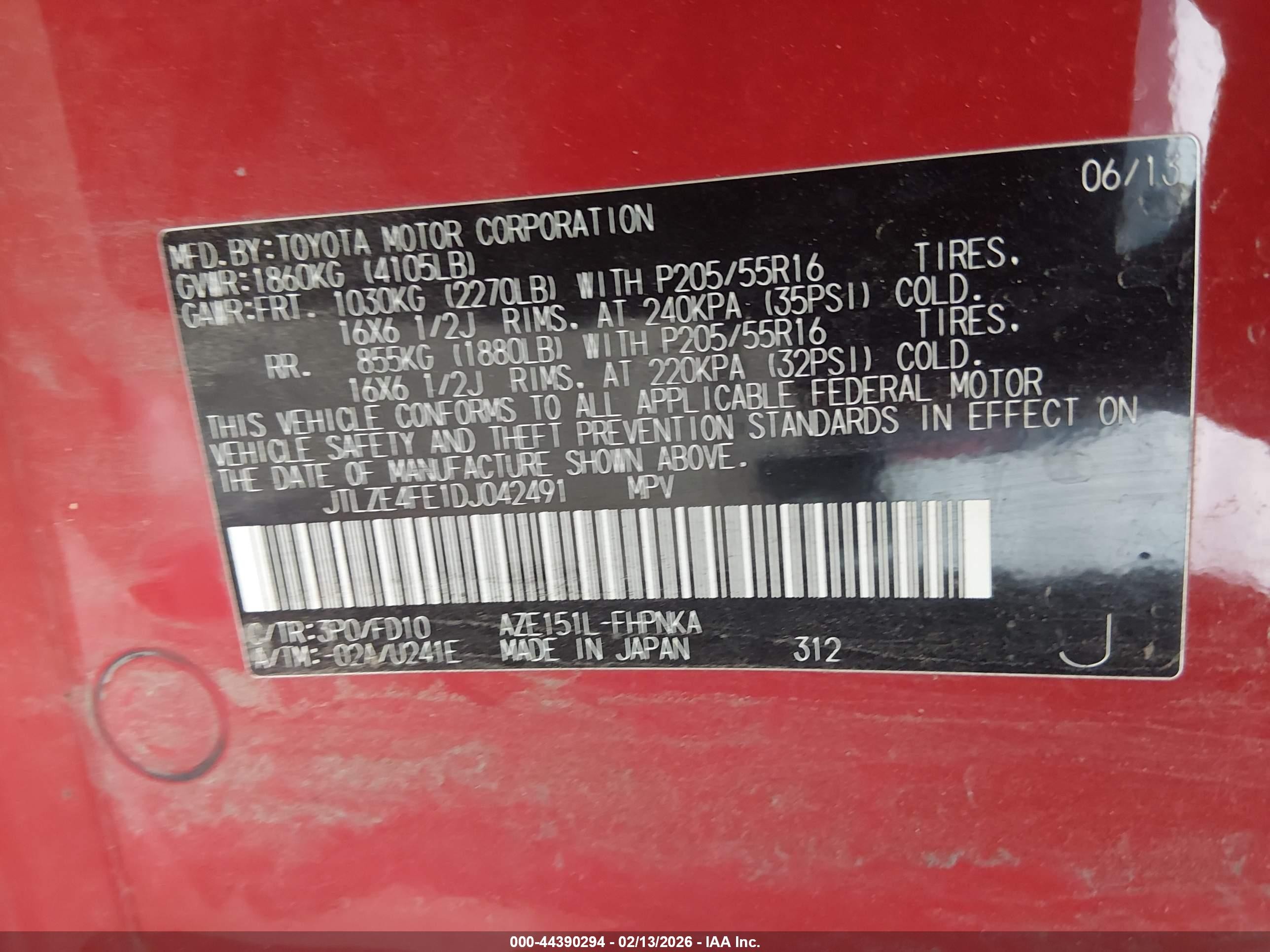 2013 Scion Xb   Red vin: JTLZE4FE1DJ042491