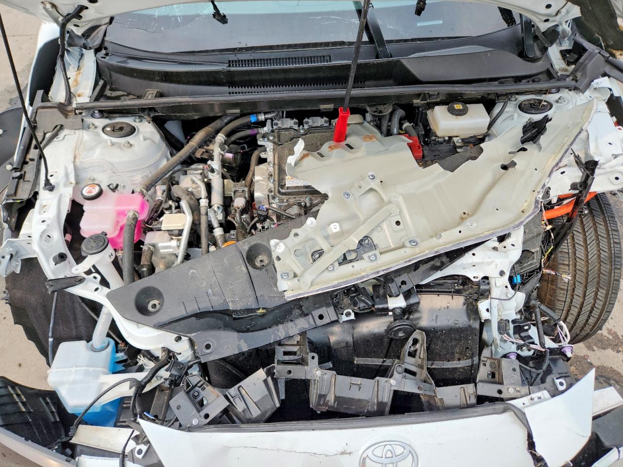 2024 Toyota Bz4x Xle White vin: JTMABACA3RA070494