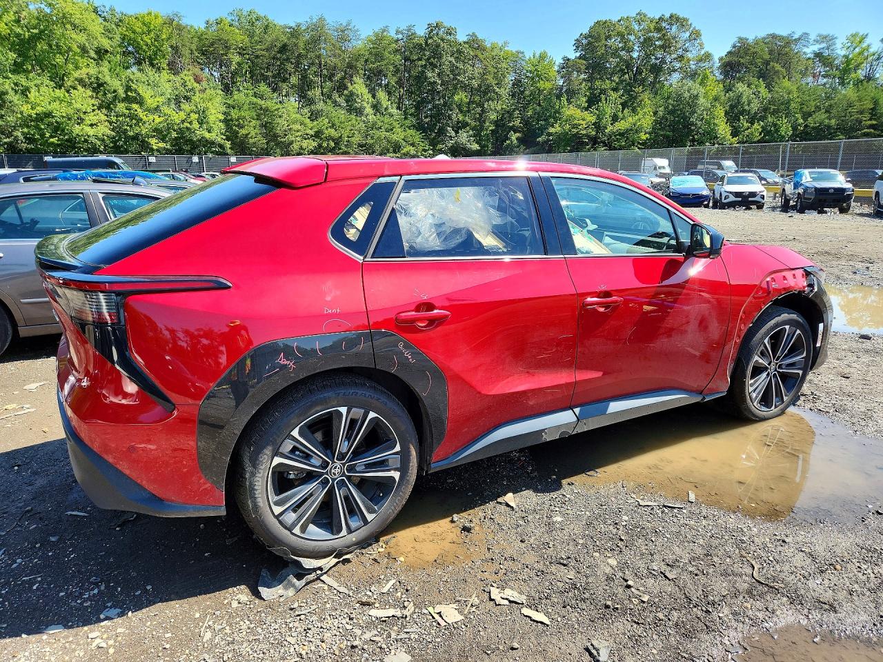 2024 Toyota Bz4x Limited Red vin: JTMABACA5RA066981