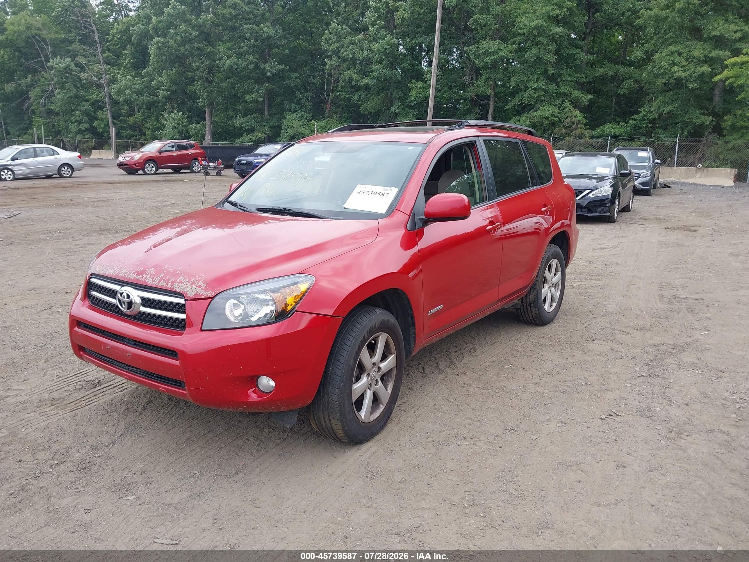 2007 Toyota Rav4 Limited Red vin: JTMBD31V075070698