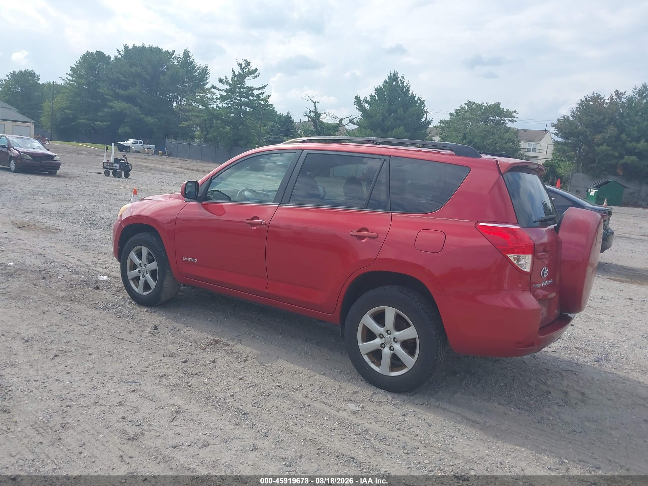 2007 Toyota Rav4 Limited Красный vin: JTMBD31V075078882