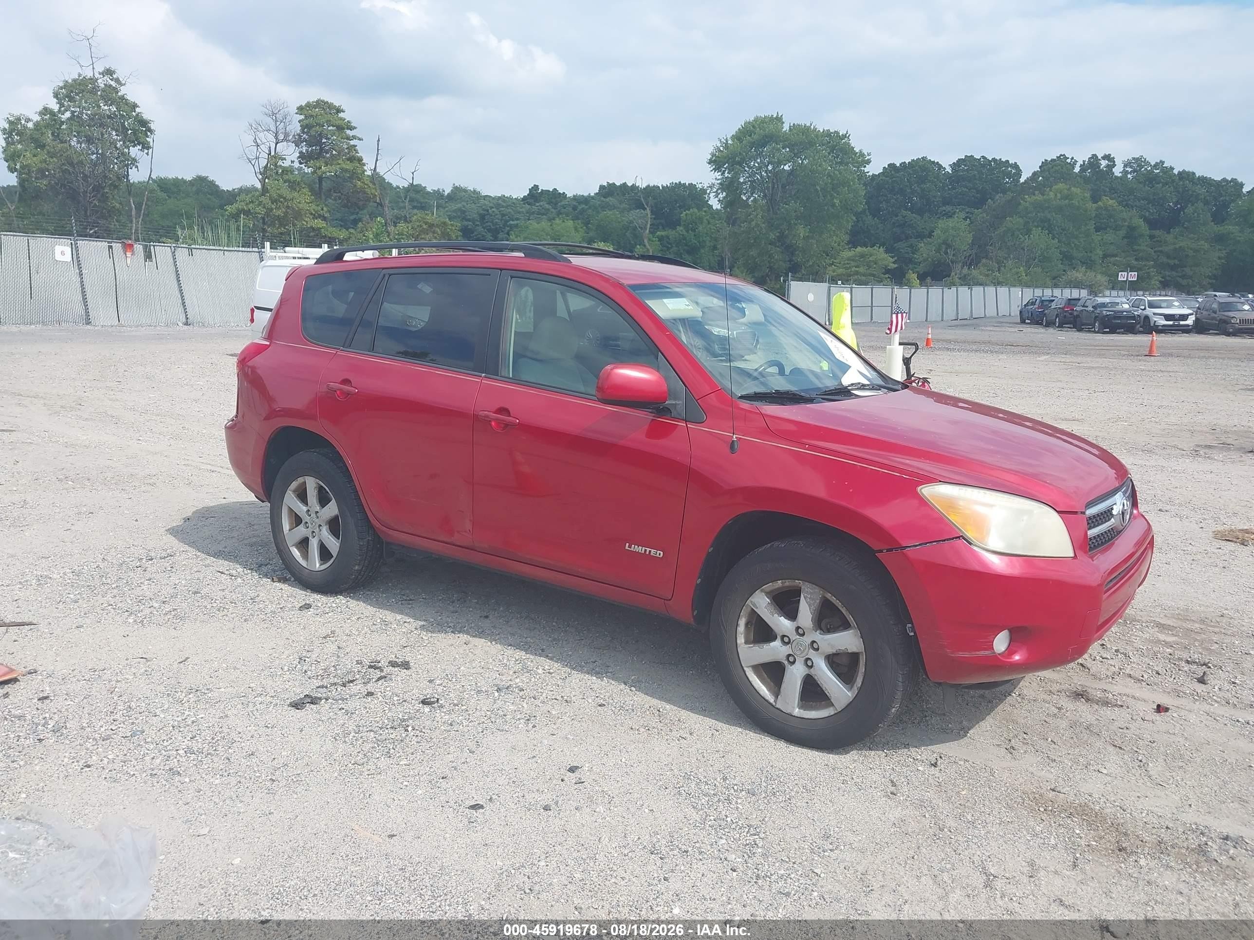 2007 Toyota Rav4 Limited Красный vin: JTMBD31V075078882