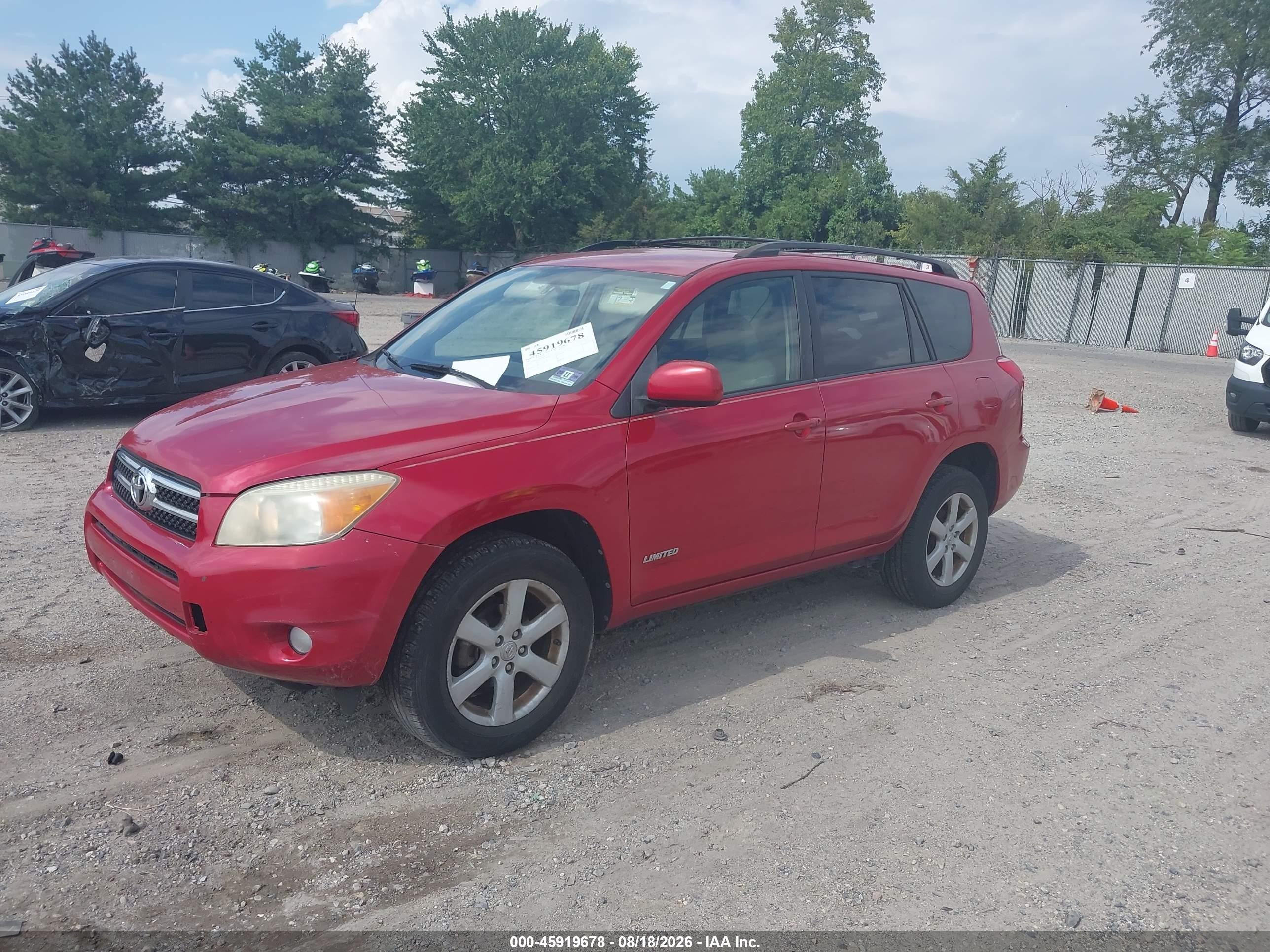 2007 Toyota Rav4 Limited Красный vin: JTMBD31V075078882