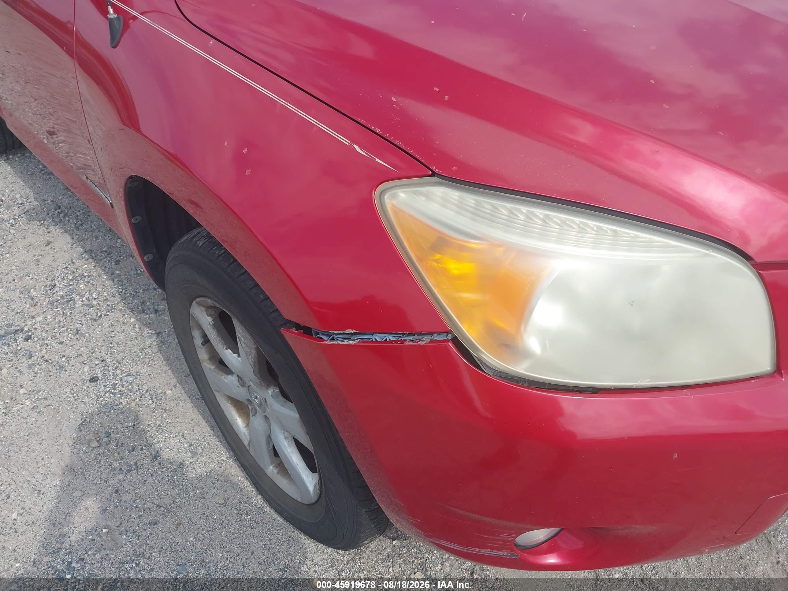 2007 Toyota Rav4 Limited Красный vin: JTMBD31V075078882