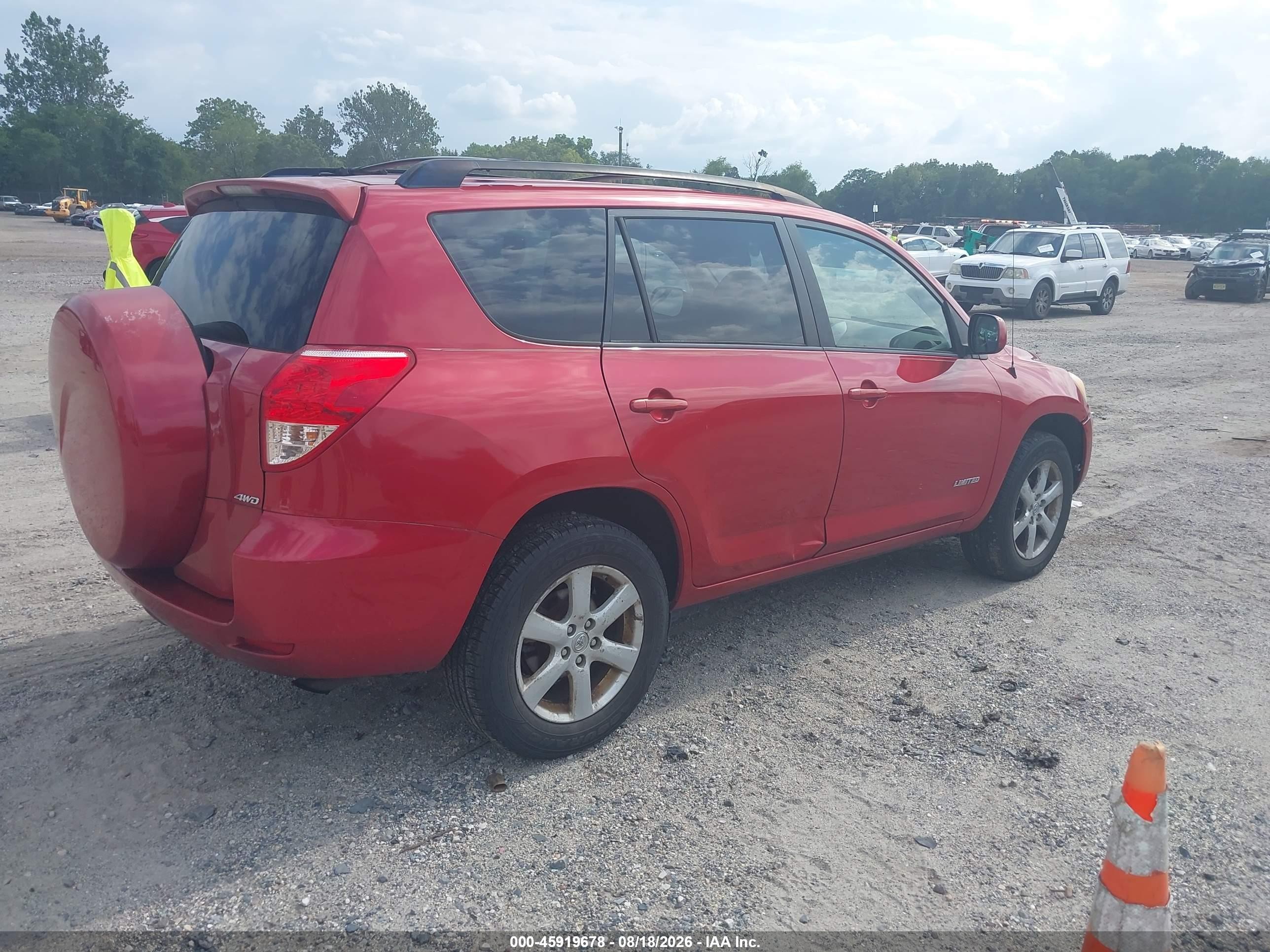 2007 Toyota Rav4 Limited Красный vin: JTMBD31V075078882