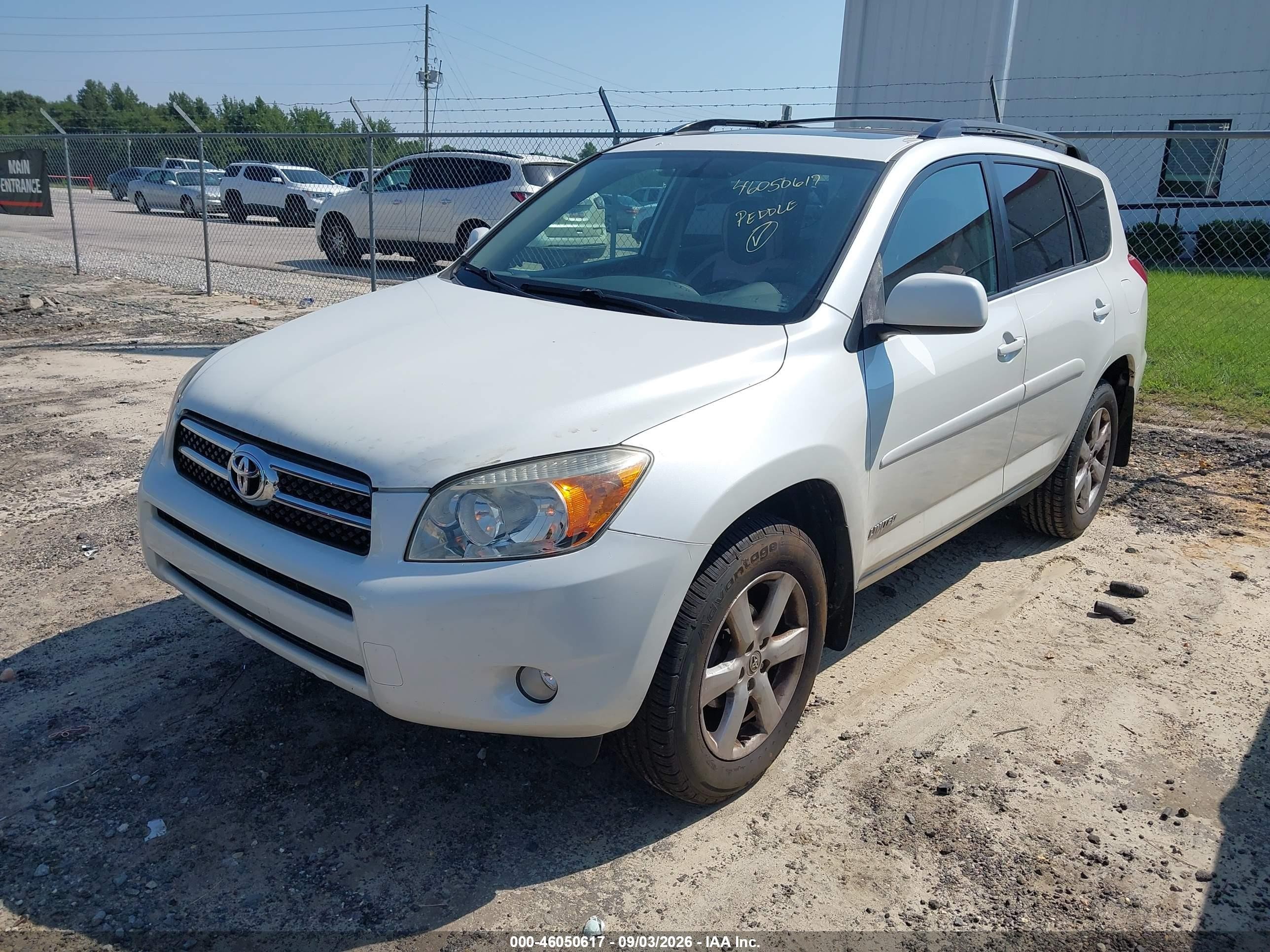 2007 Toyota Rav4 Limited White vin: JTMBD31V075092958