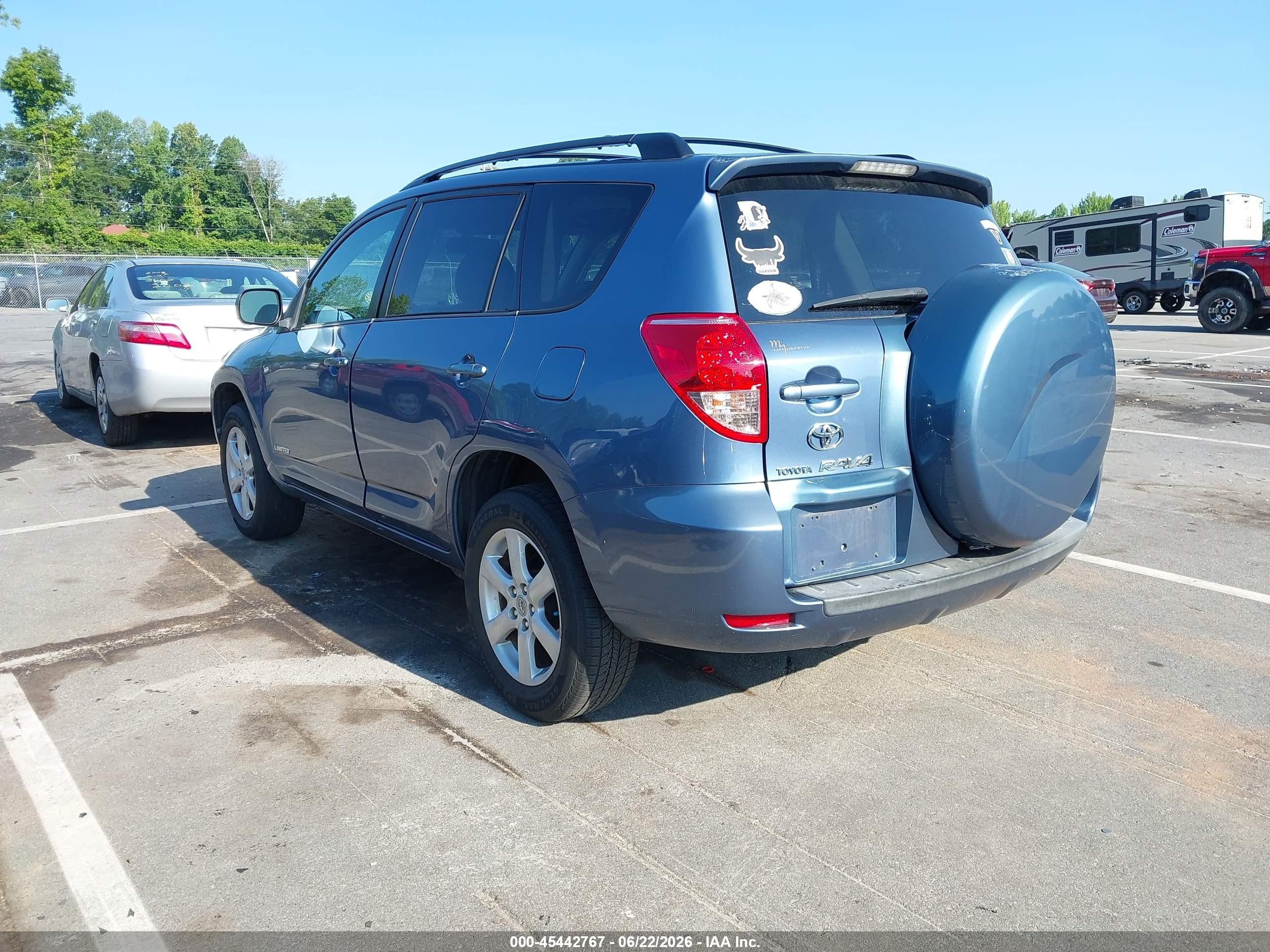 2008 Toyota Rav4 Limited Blue vin: JTMBD31V086067571