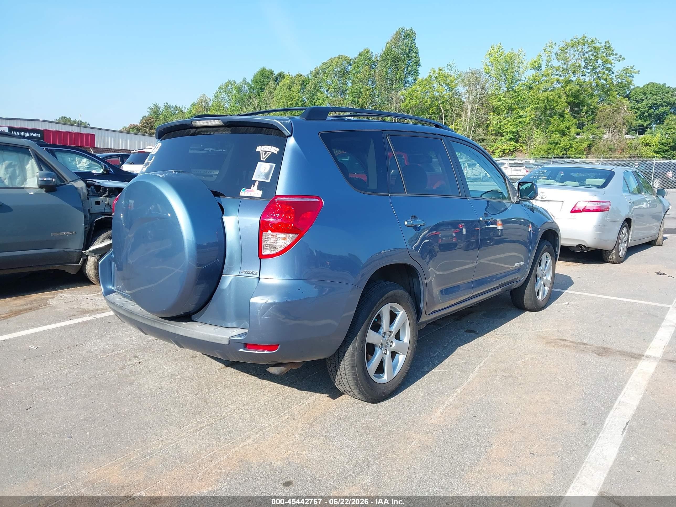 2008 Toyota Rav4 Limited Blue vin: JTMBD31V086067571