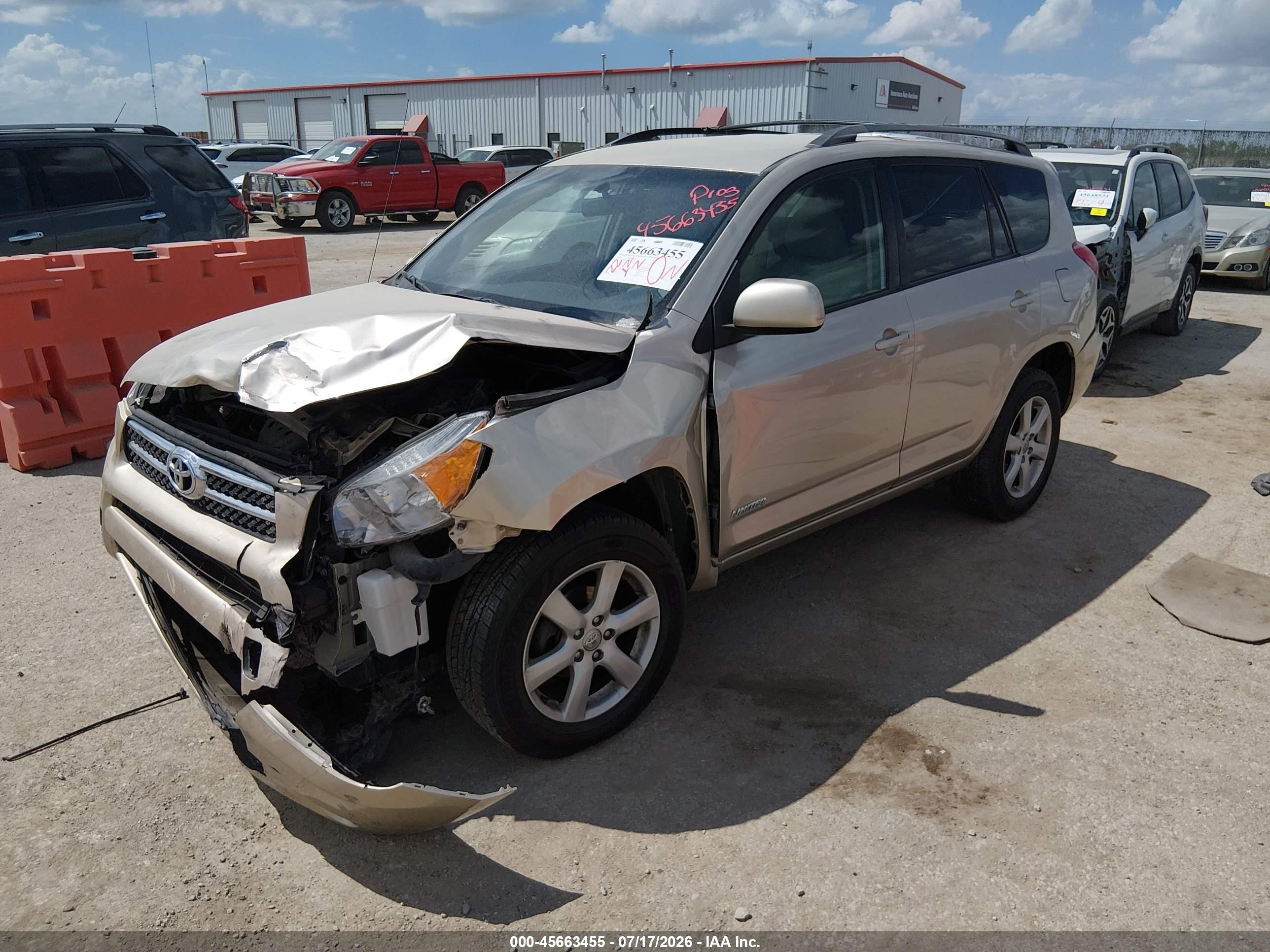 2008 Toyota Rav4 Limited Gold vin: JTMBD31V086081762